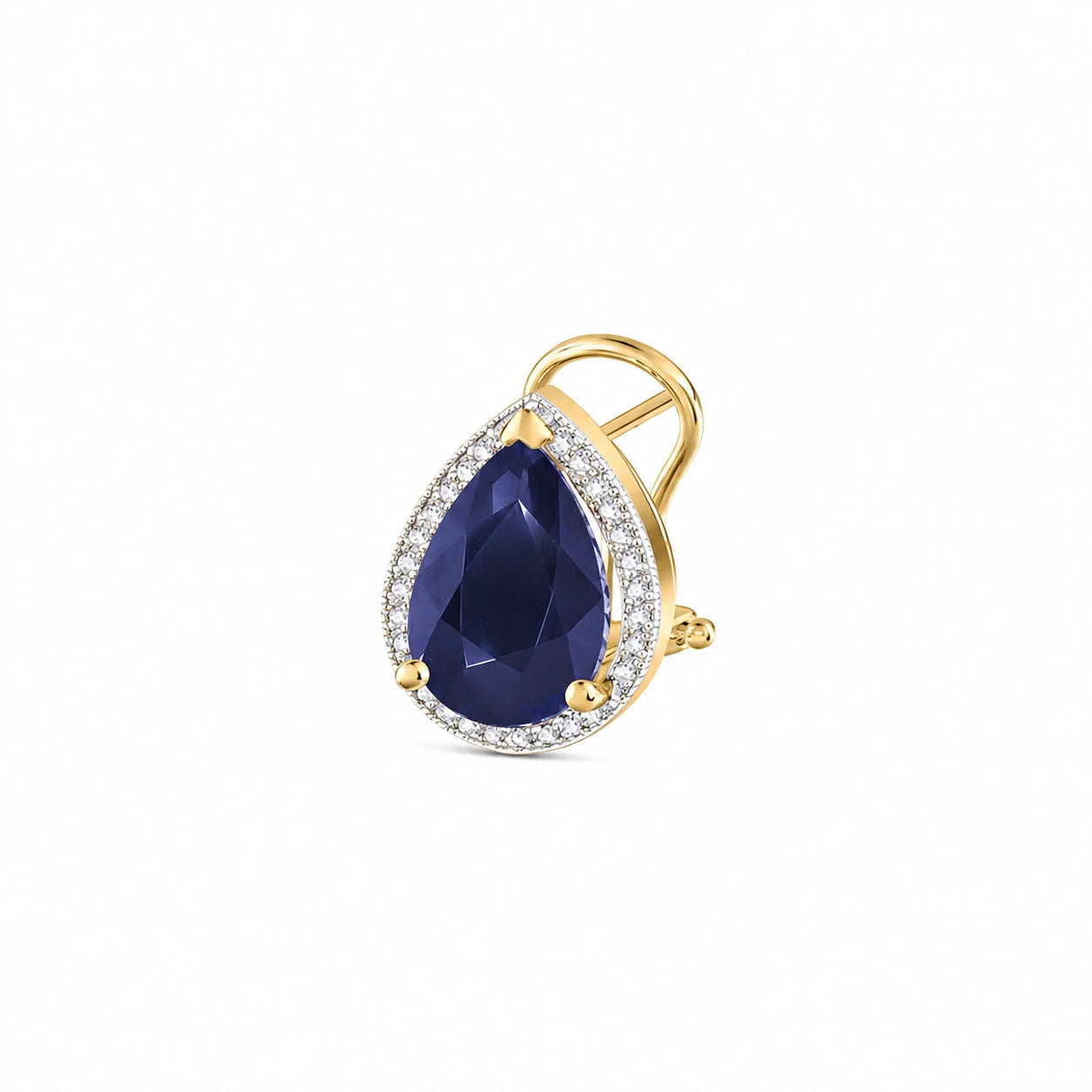 Yellow Gold Earrings Sapphire 10K — Bettina