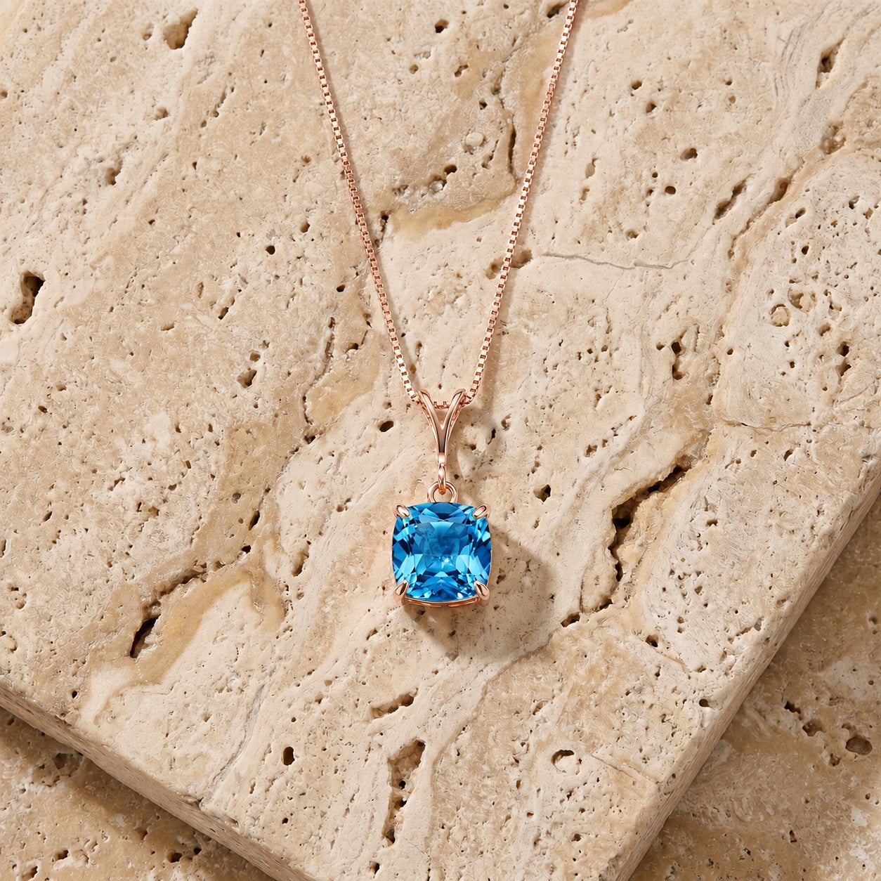 Rose Gold Blue Topaz — Calida