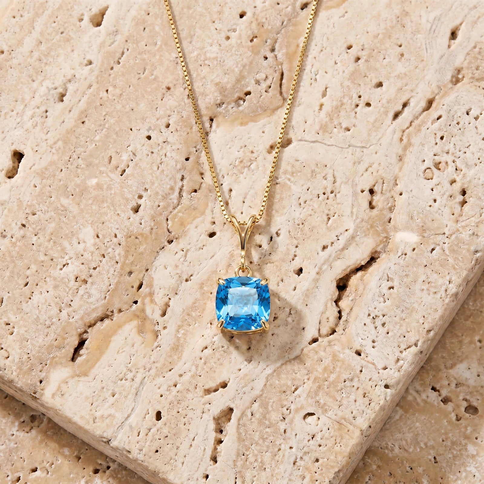 Yellow Gold Blue Topaz — Calida