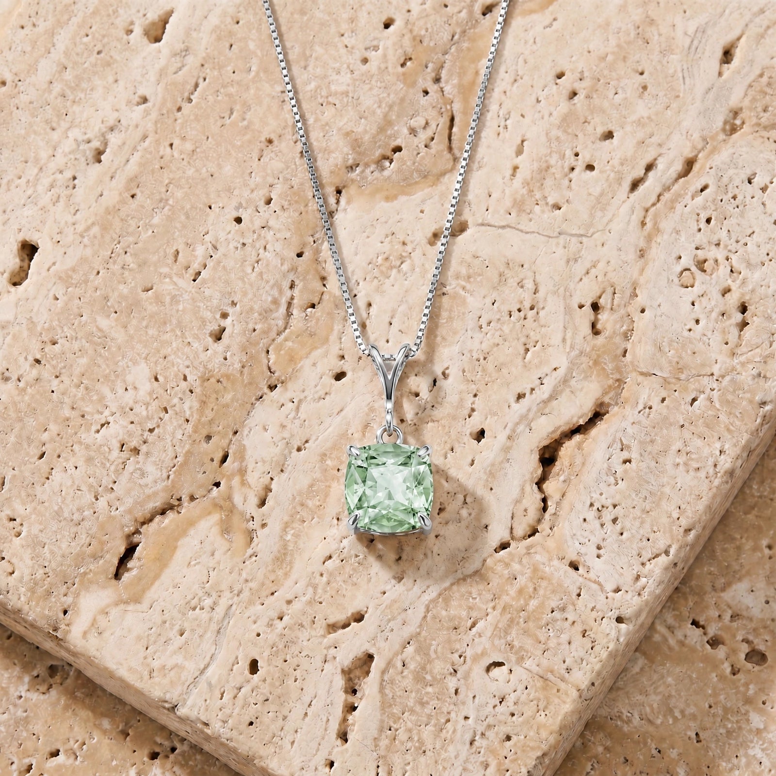 White Gold Green Amethyst — Calida