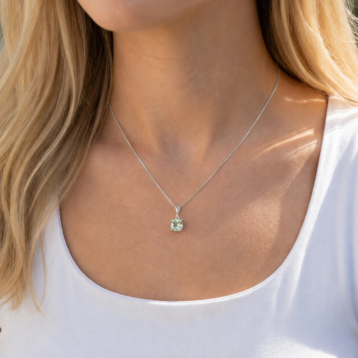 White Gold Green Amethyst — Calida
