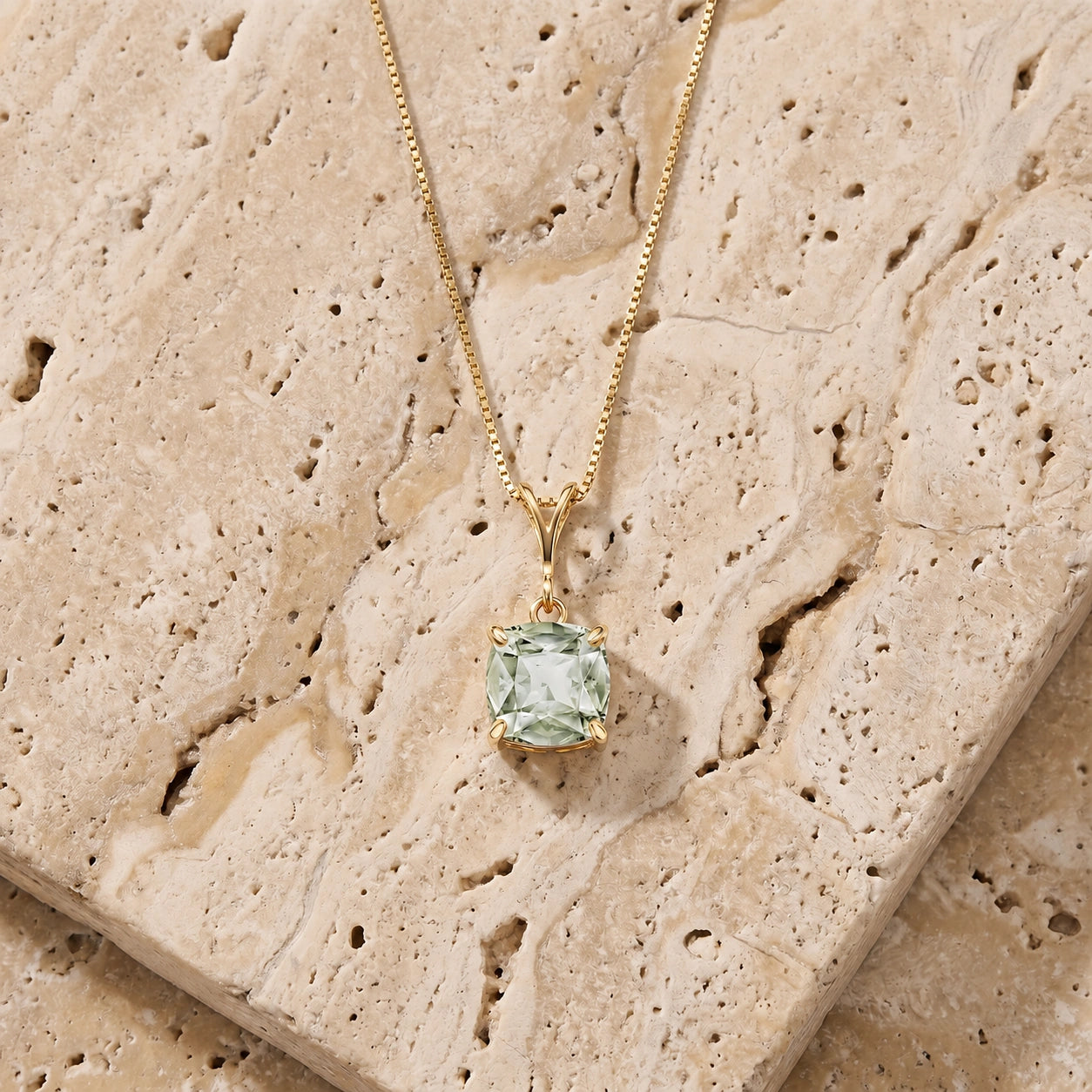 Yellow Gold Green Amethyst — Calida