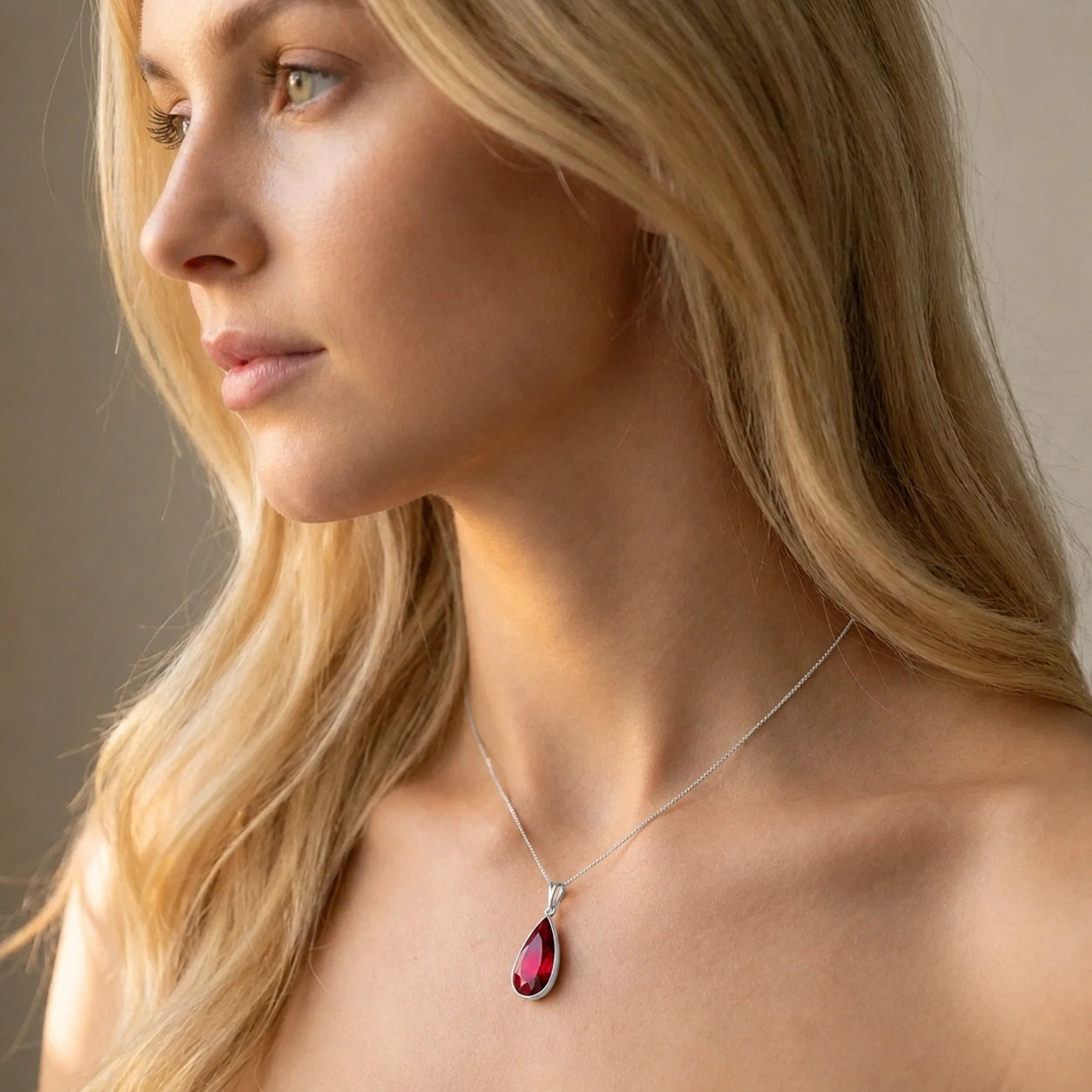 White Gold Ruby — Brigitta