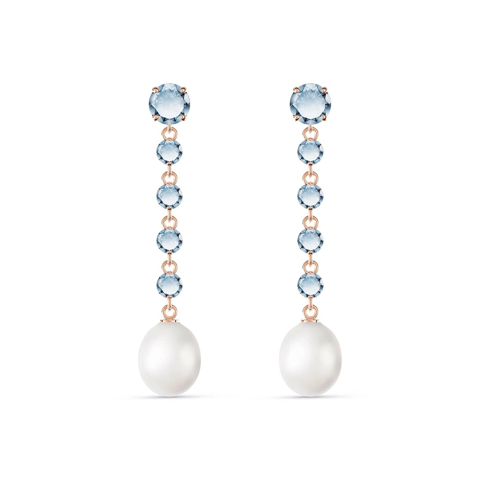 Rose Gold Aquamarine & Pearl — Cristallina