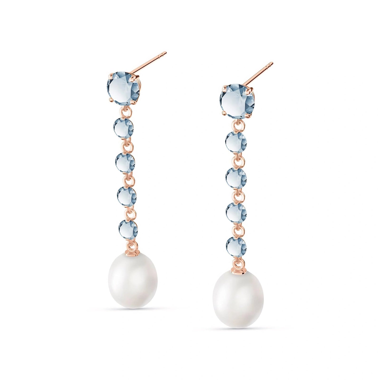 Rose Gold Aquamarine & Pearl — Cristallina