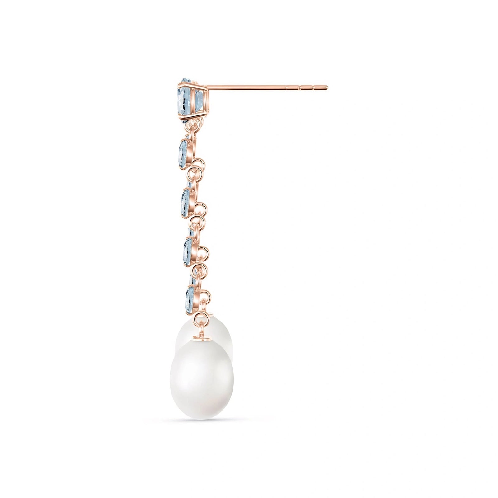 Rose Gold Aquamarine & Pearl — Cristallina