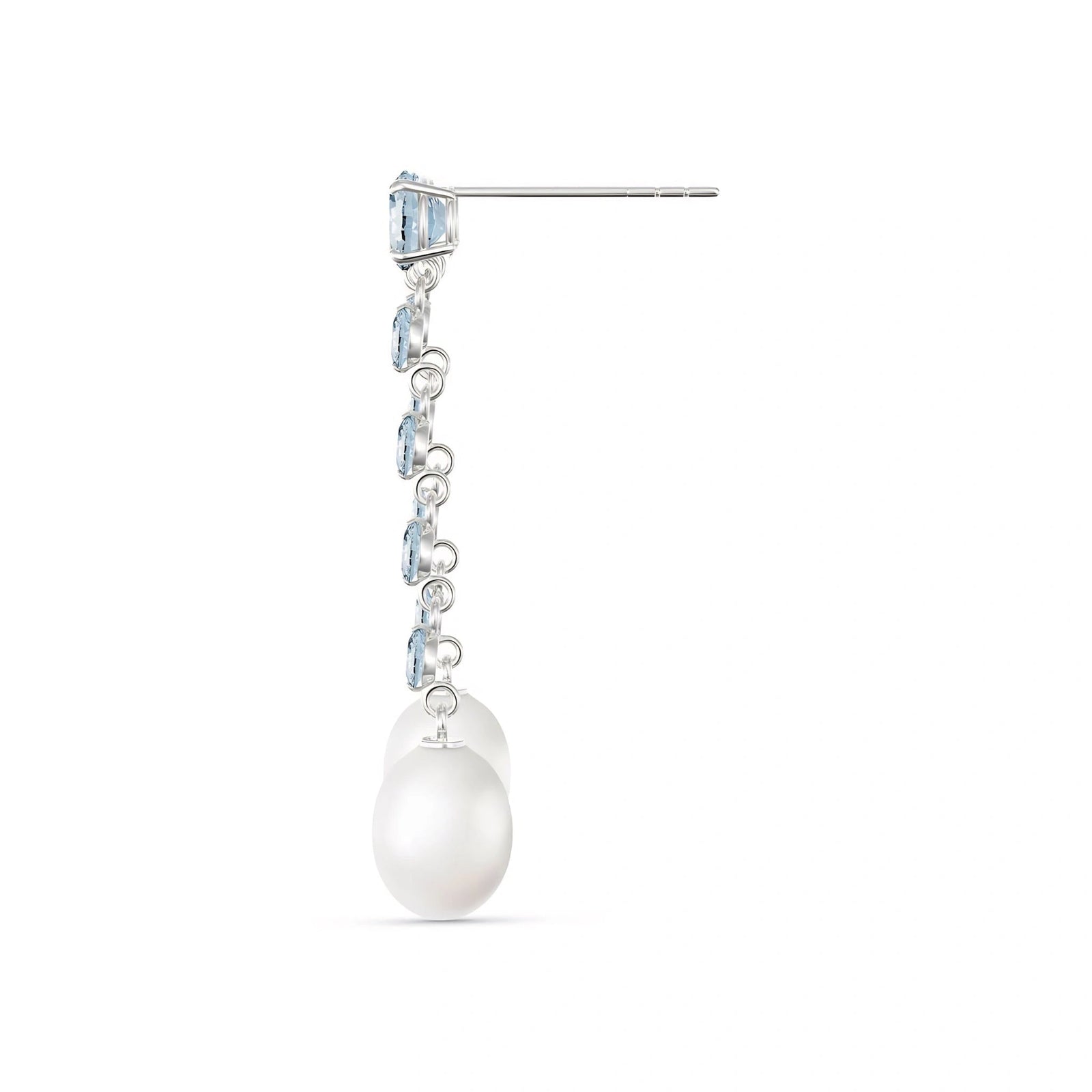 White Gold Aquamarine & Pearl — Cristallina