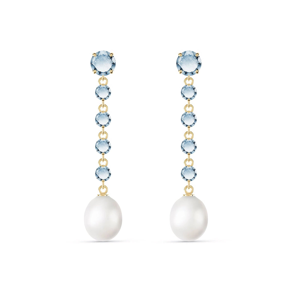 Yellow Gold Aquamarine & Pearl — Cristallina