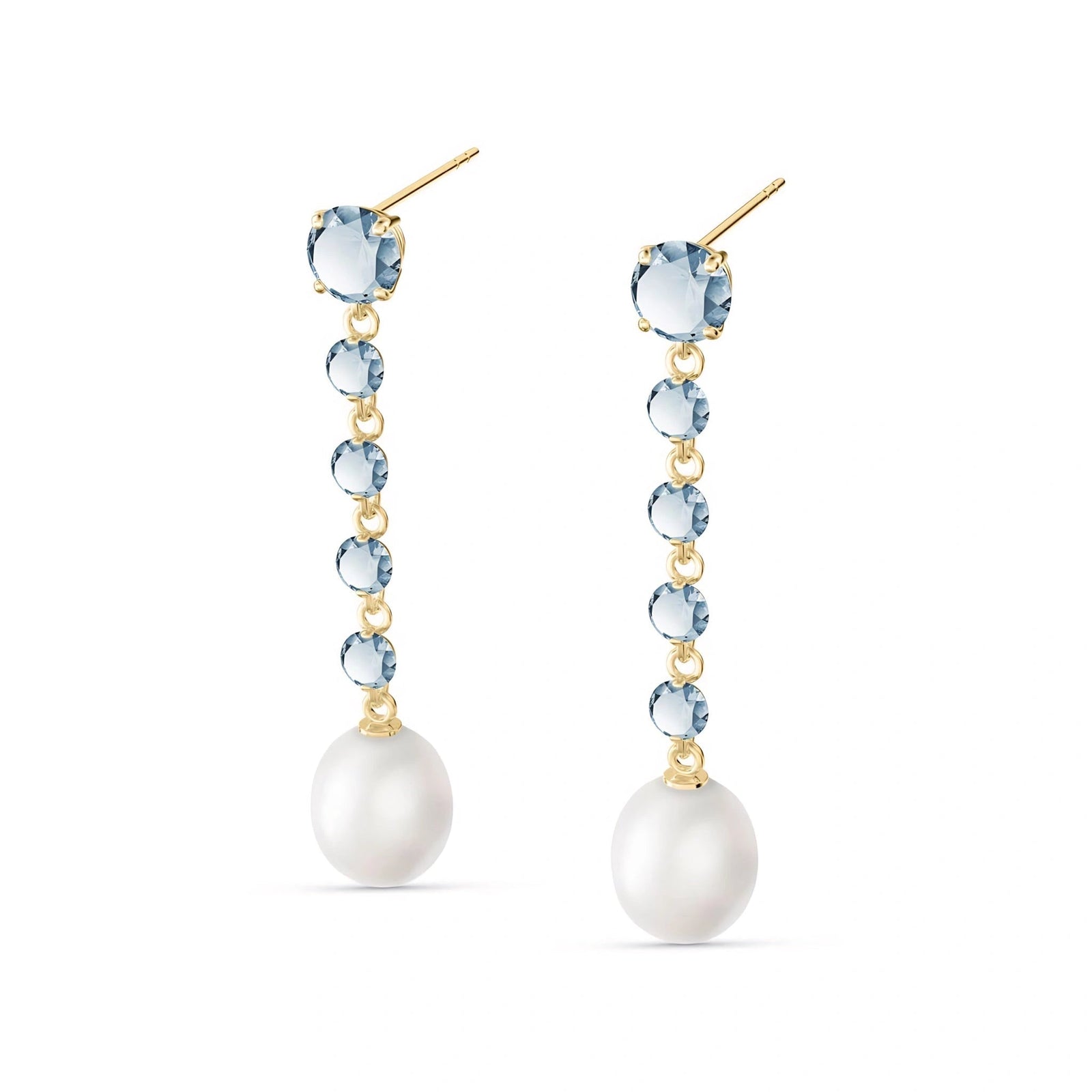 Yellow Gold Aquamarine & Pearl — Cristallina