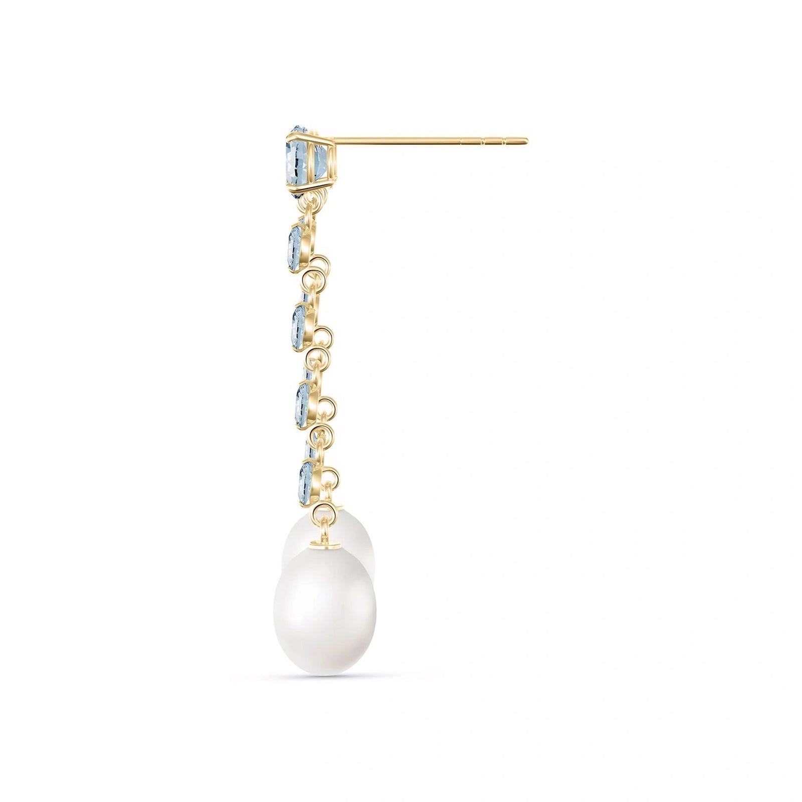 Yellow Gold Aquamarine & Pearl — Cristallina