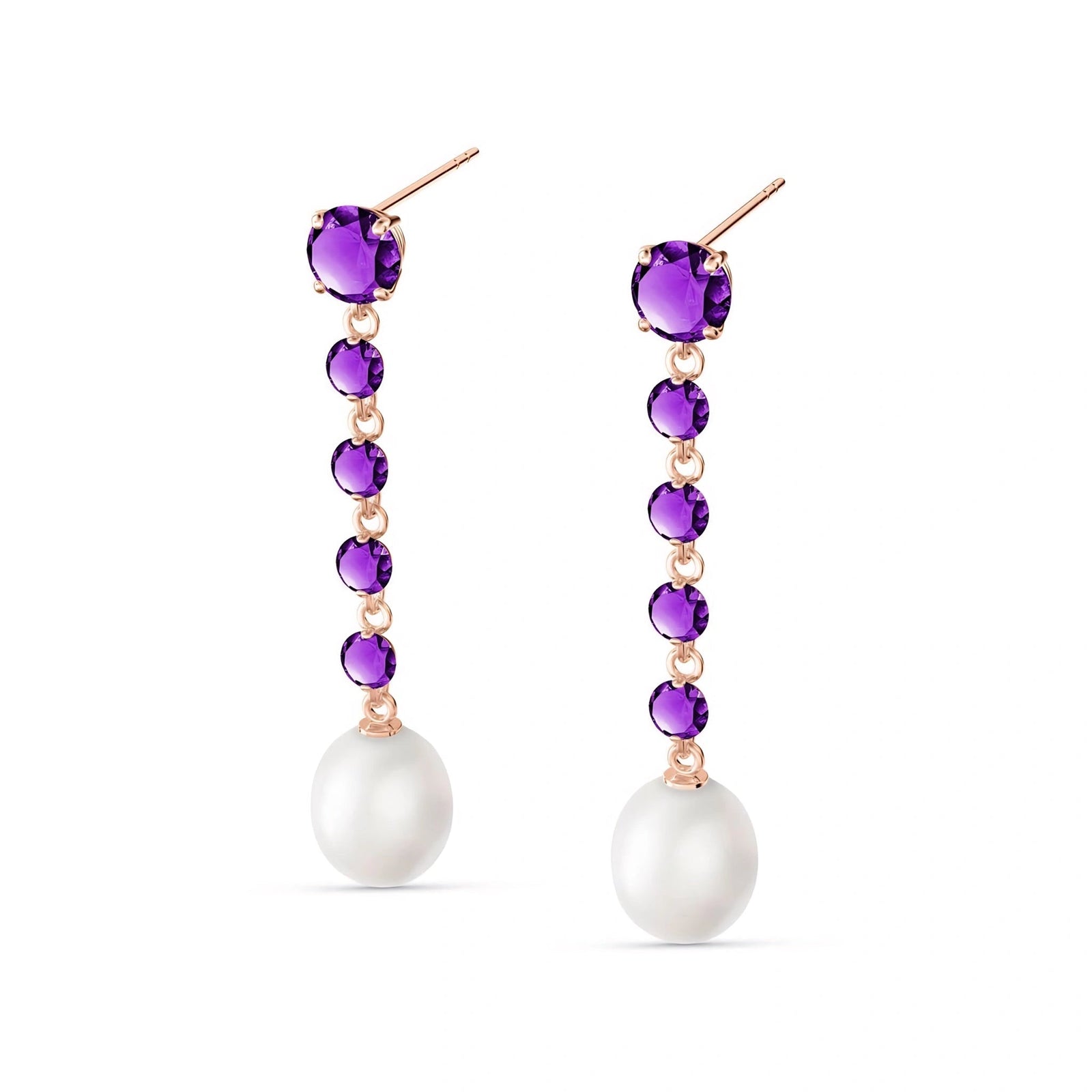 Rose Gold Pearl & Amethyst — Cristallina