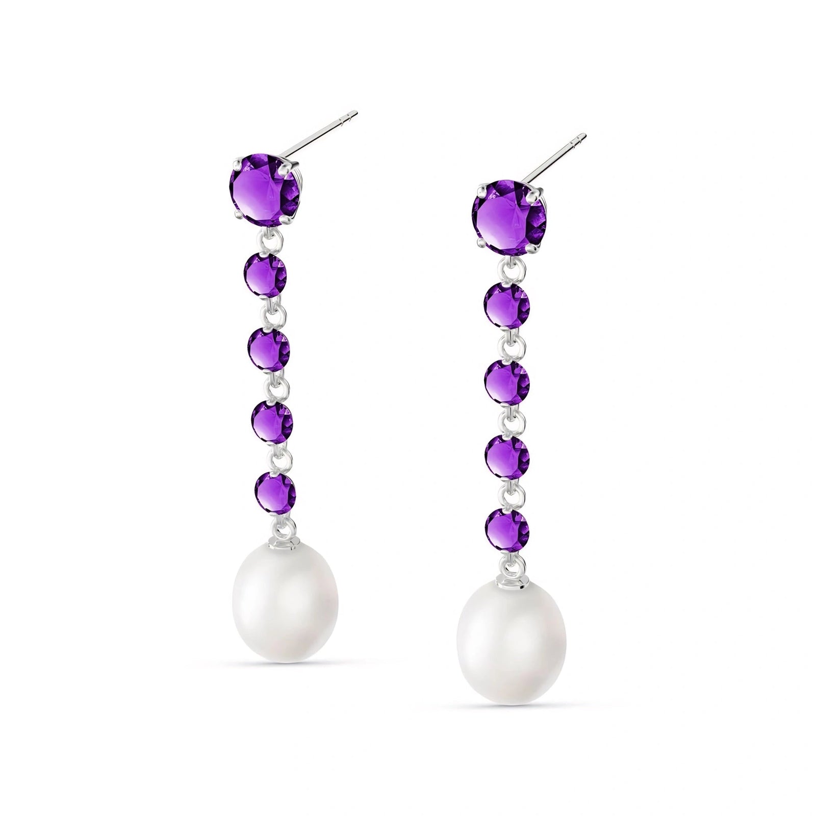 White Gold Pearl & Amethyst — Cristallina