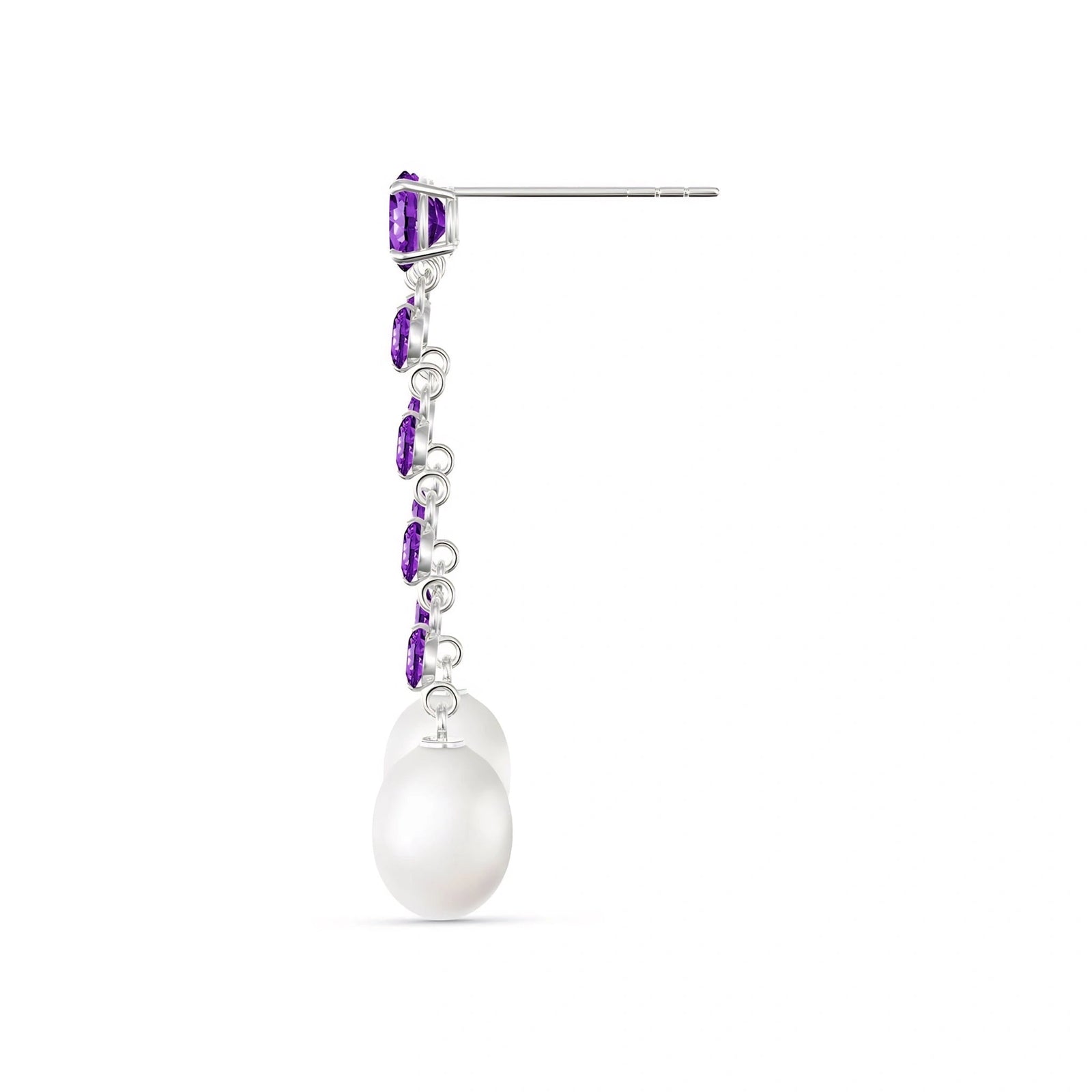 White Gold Pearl & Amethyst — Cristallina
