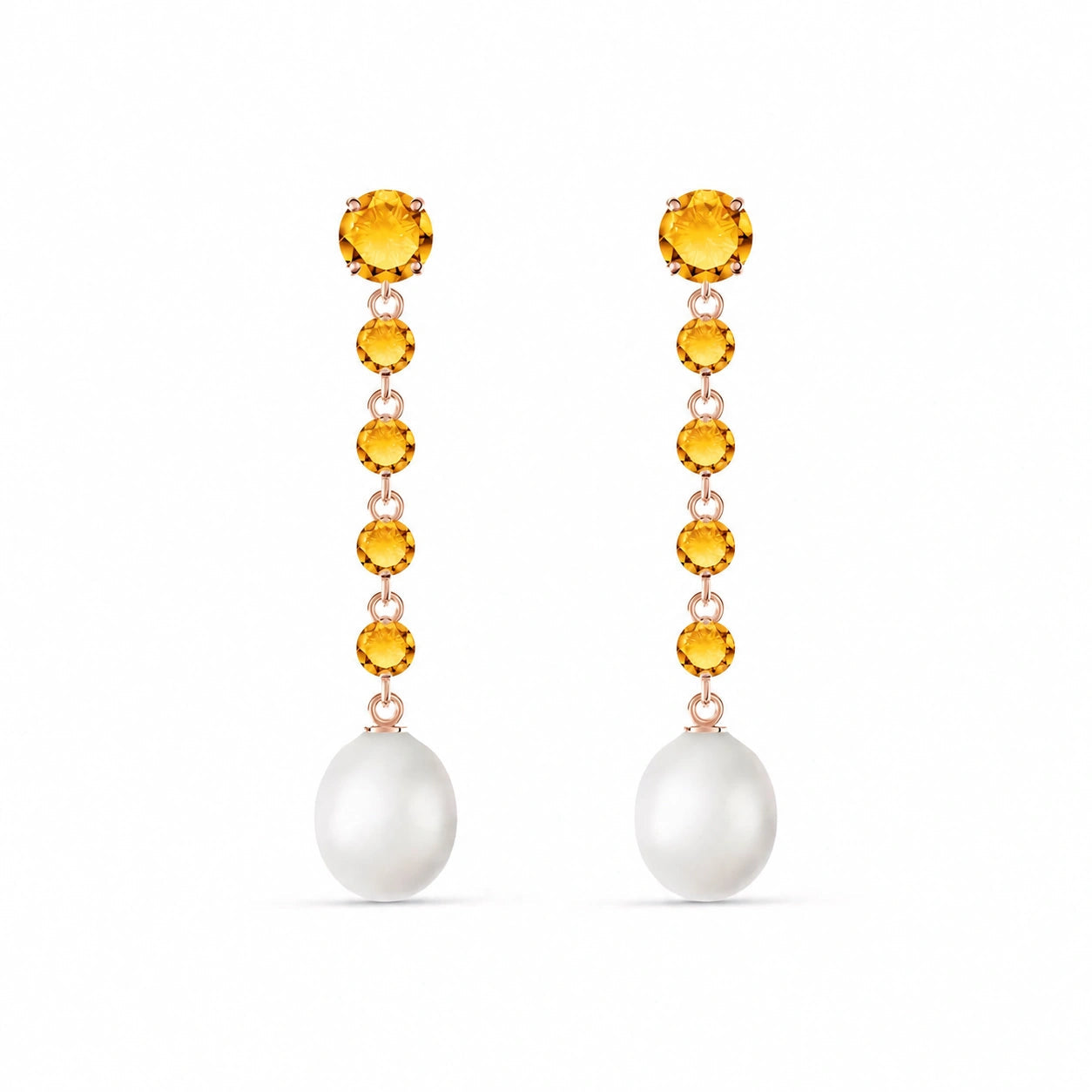 Rose Gold Pearl & Citrine — Cristallina