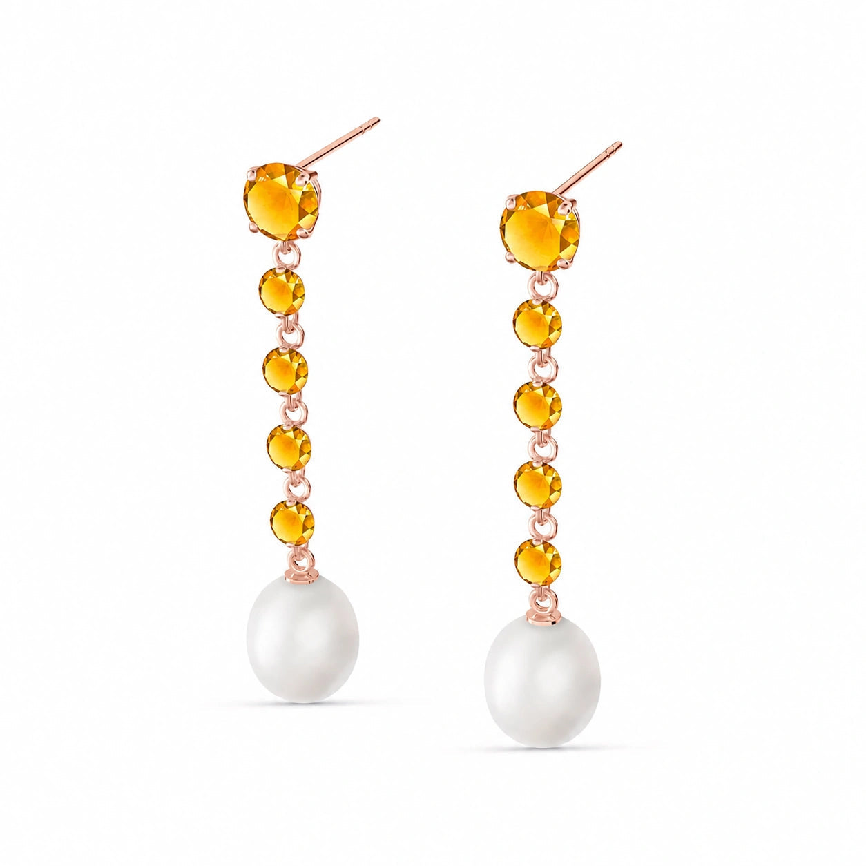 Rose Gold Pearl & Citrine — Cristallina