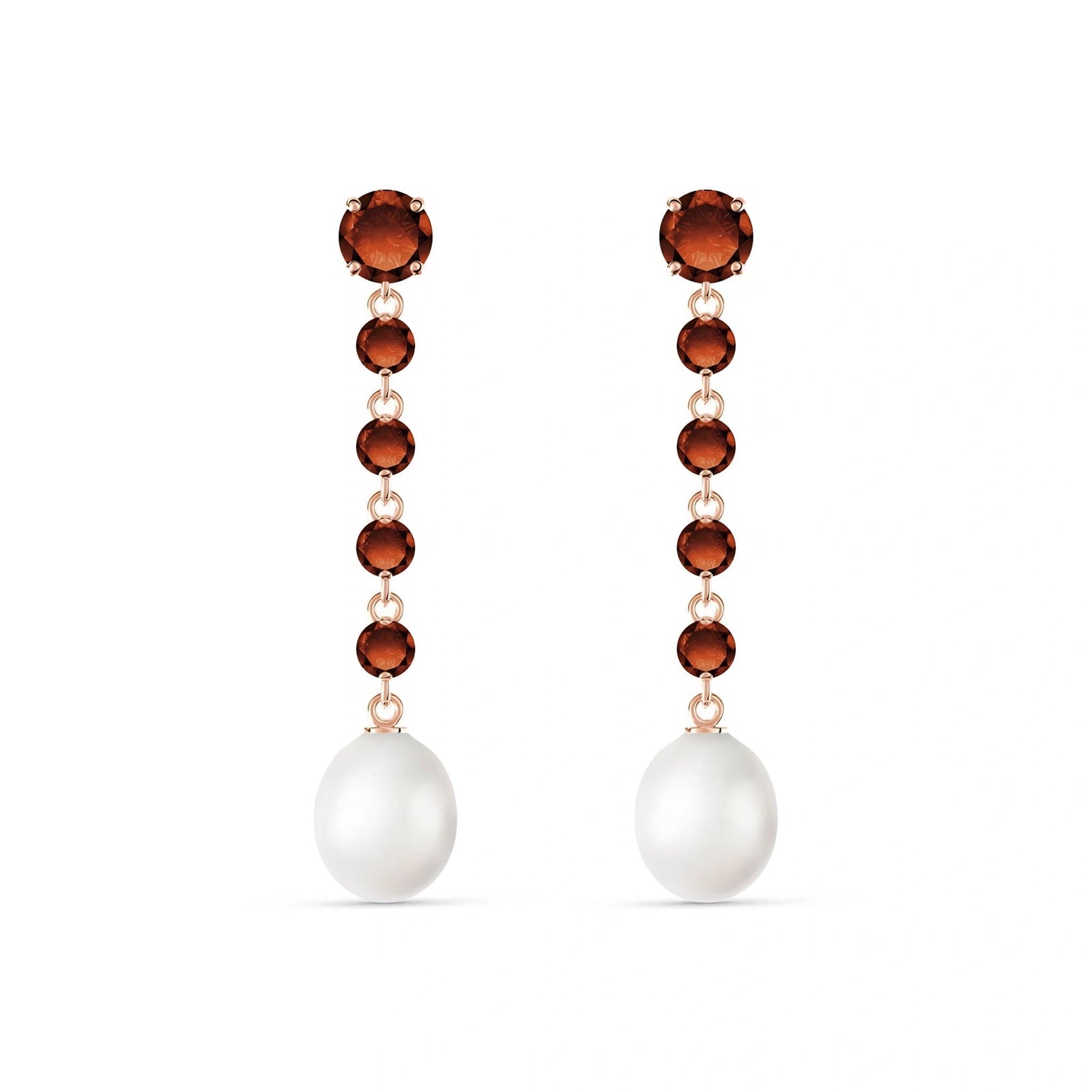 Rose Gold Pearl & Garnet — Cristallina