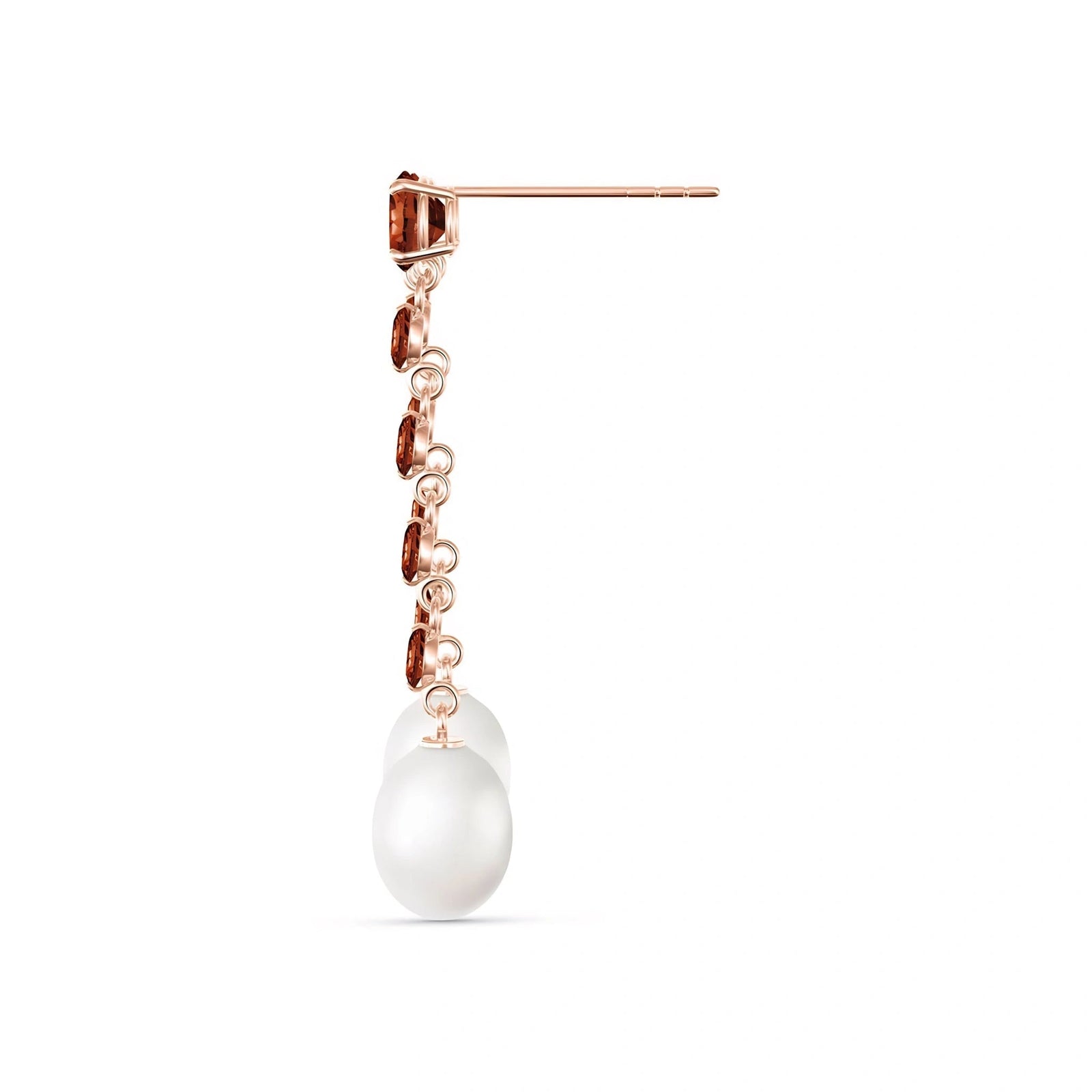 Rose Gold Pearl & Garnet — Cristallina