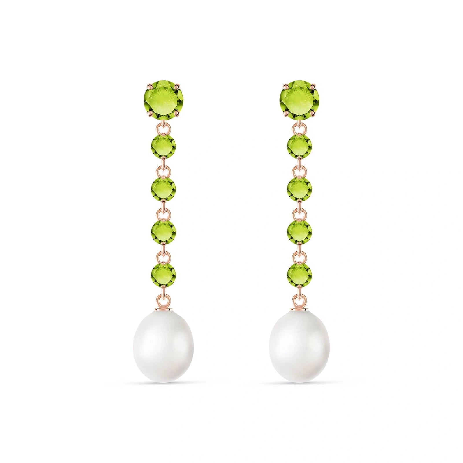 Rose Gold Pearl & Peridot — Cristallina
