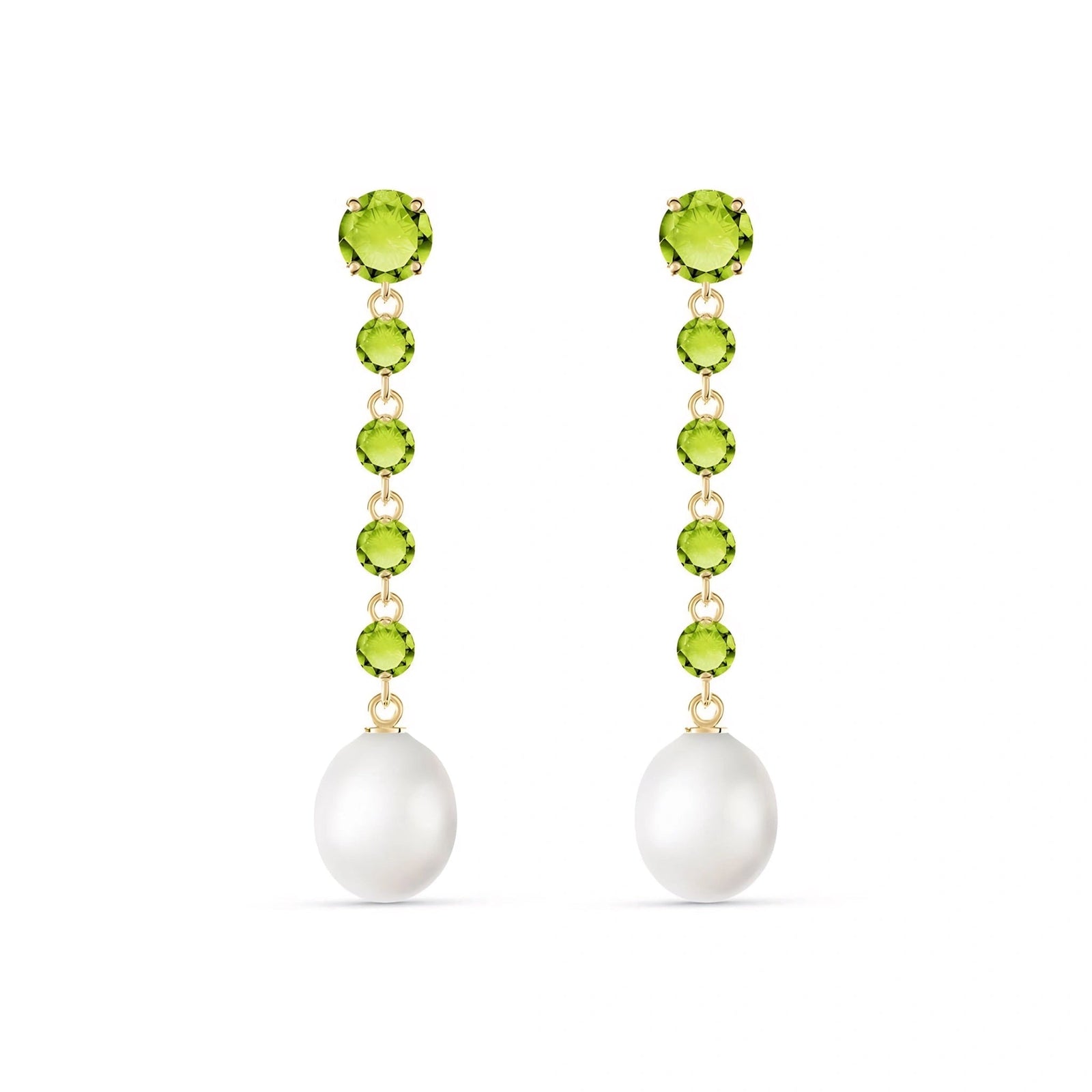 Yellow Gold Pearl & Peridot — Cristallina