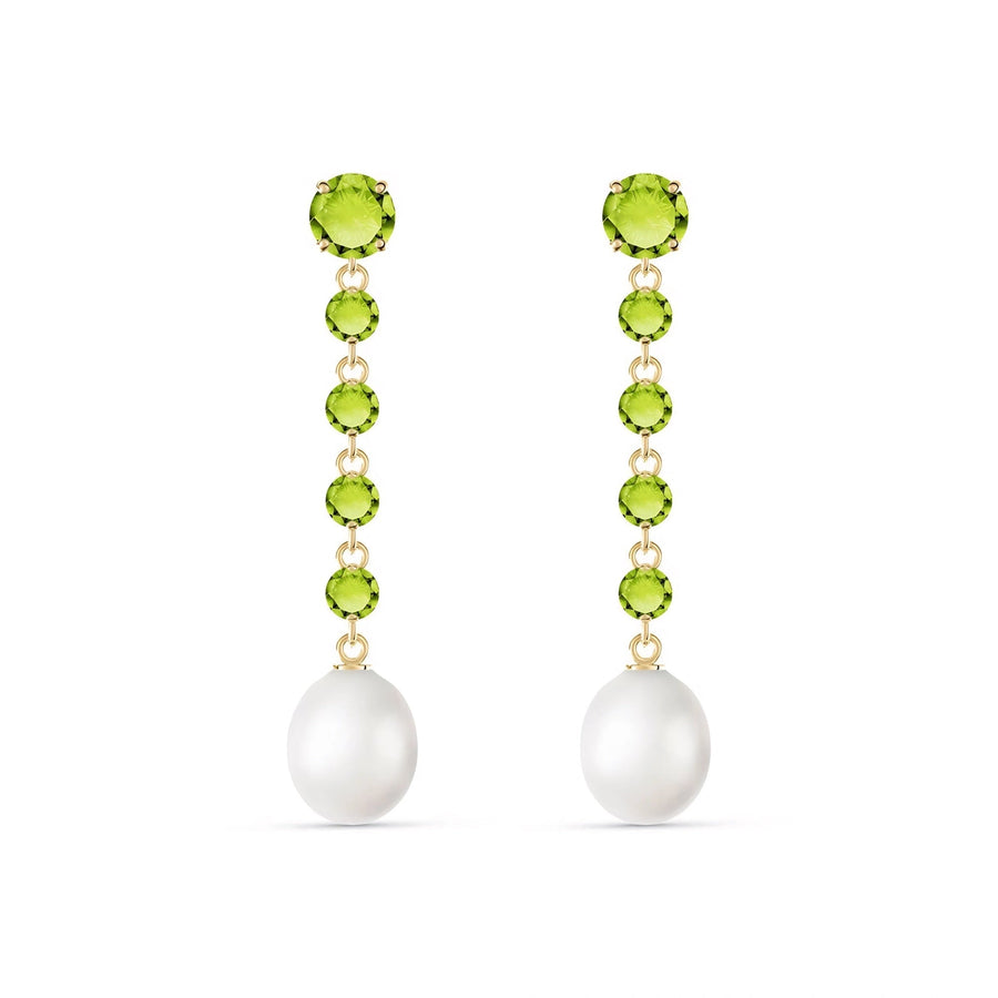 Yellow Gold Pearl & Peridot — Cristallina