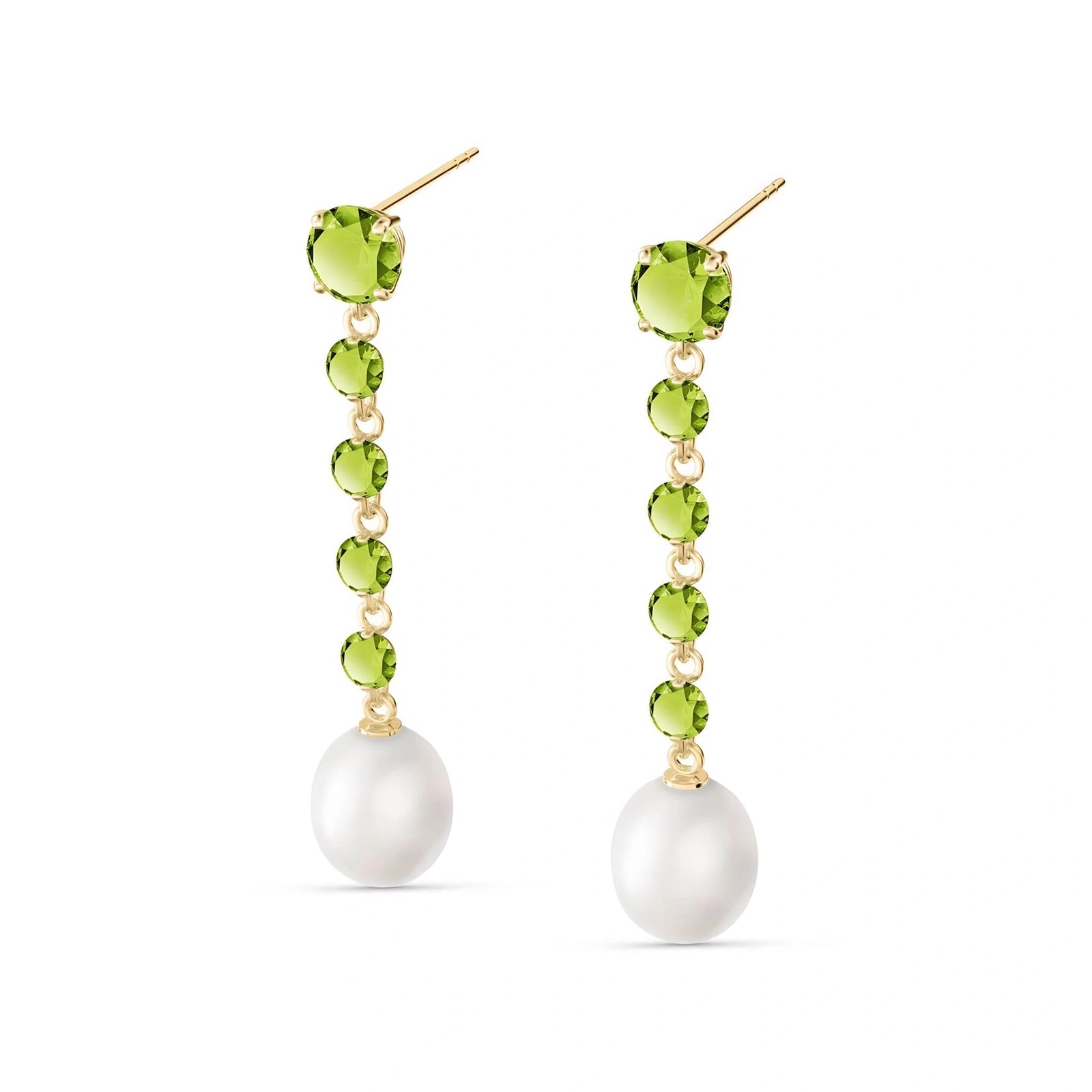 Yellow Gold Pearl & Peridot — Cristallina