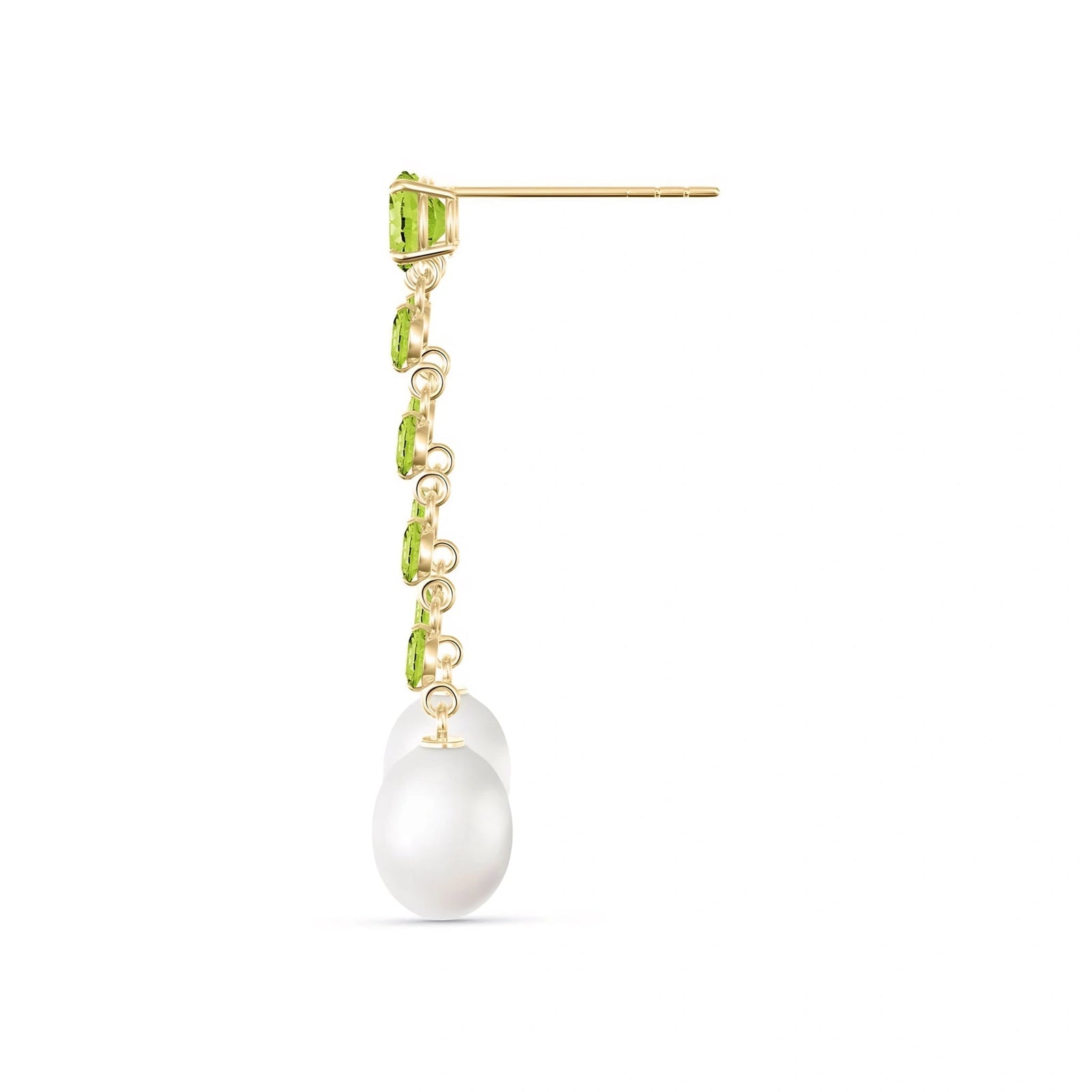 Yellow Gold Pearl & Peridot — Cristallina