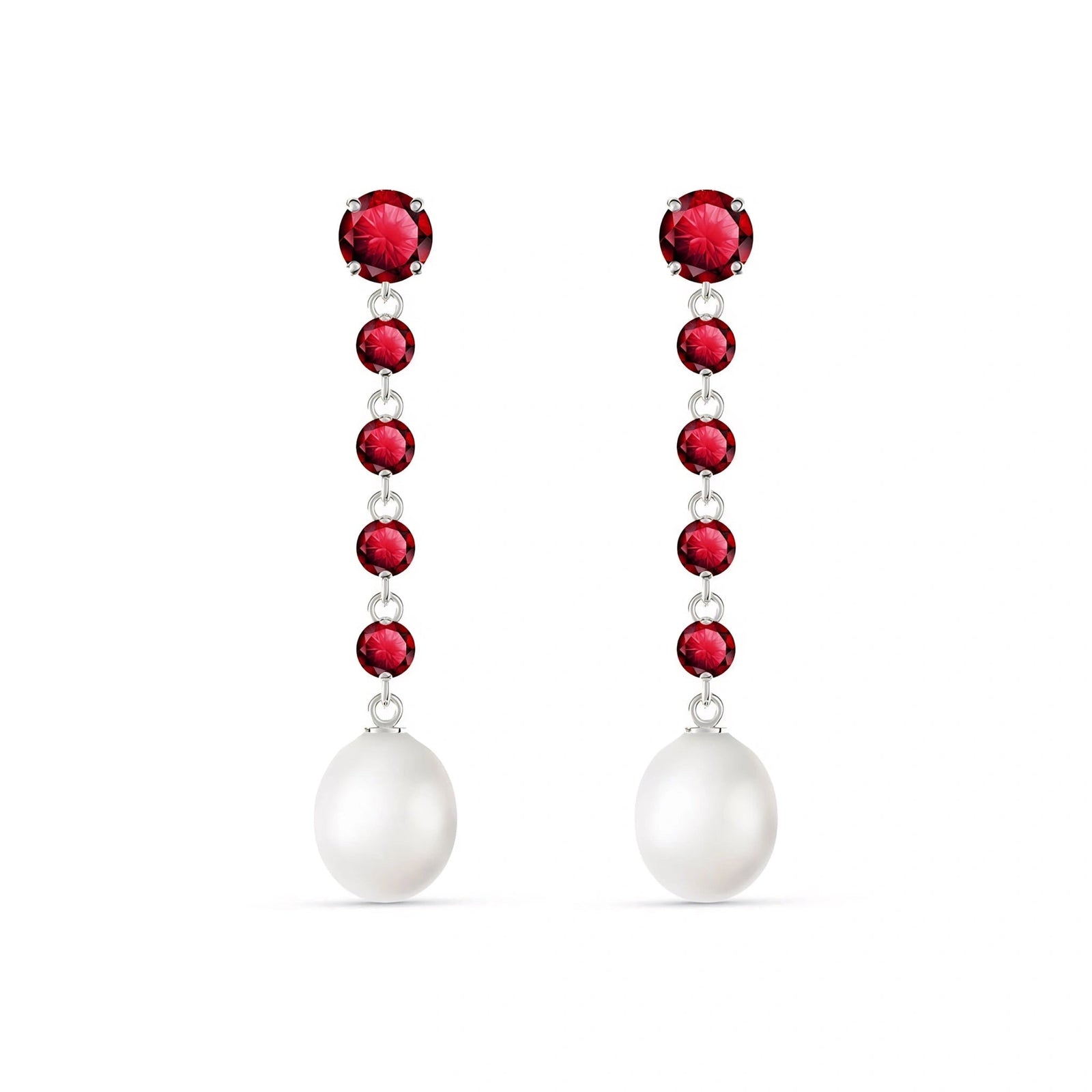 White Gold Pearl & Ruby — Cristallina