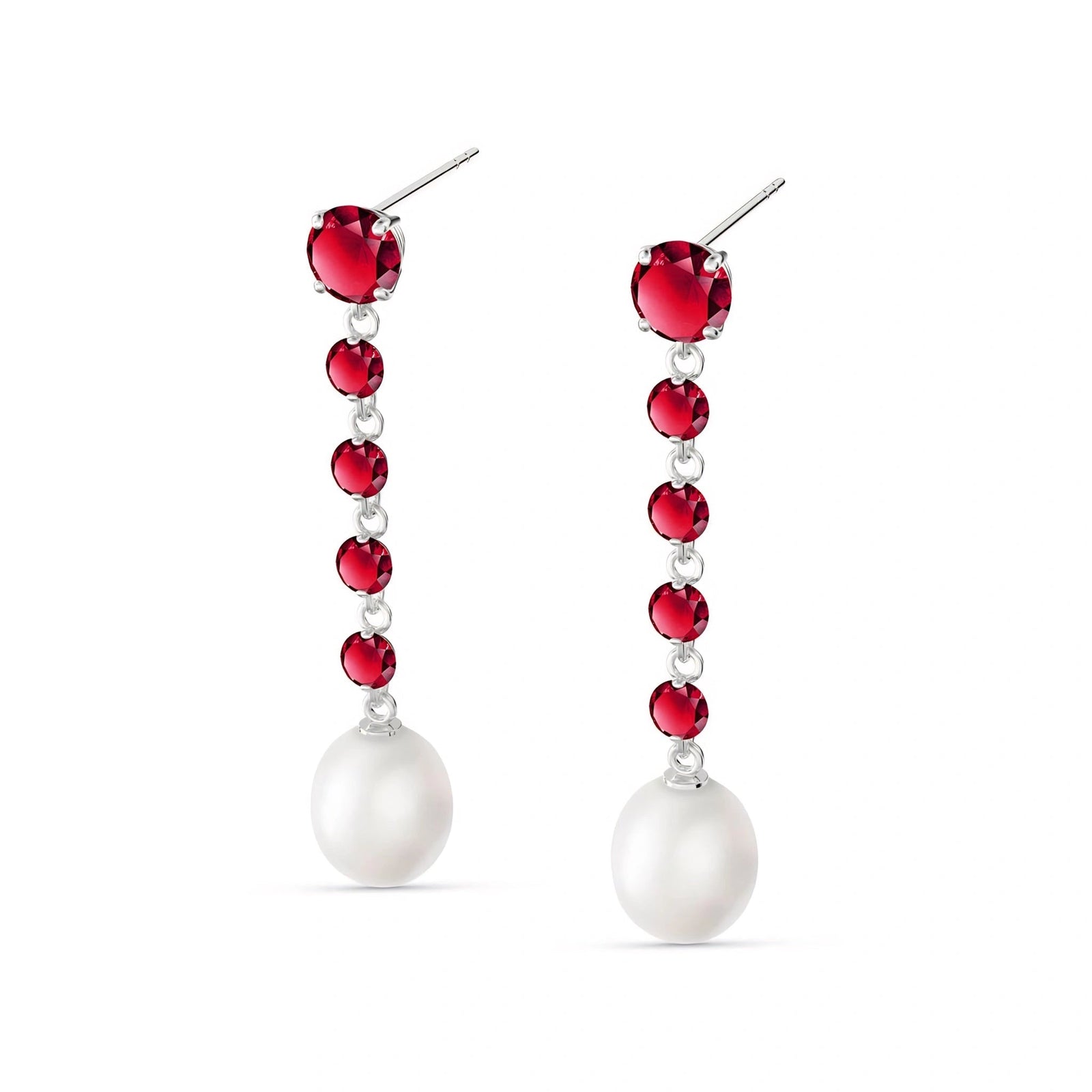 White Gold Pearl & Ruby — Cristallina