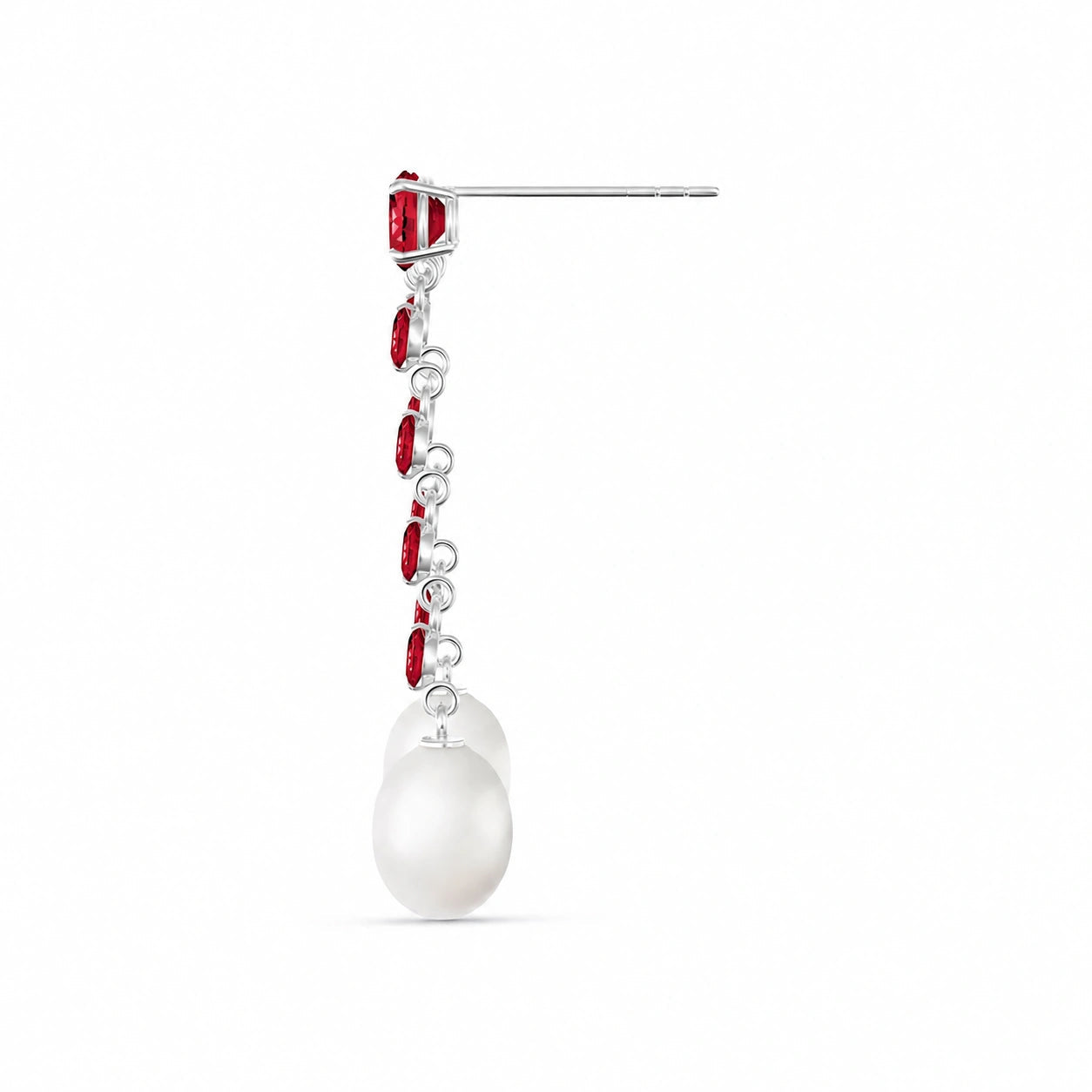 White Gold Pearl & Ruby — Cristallina