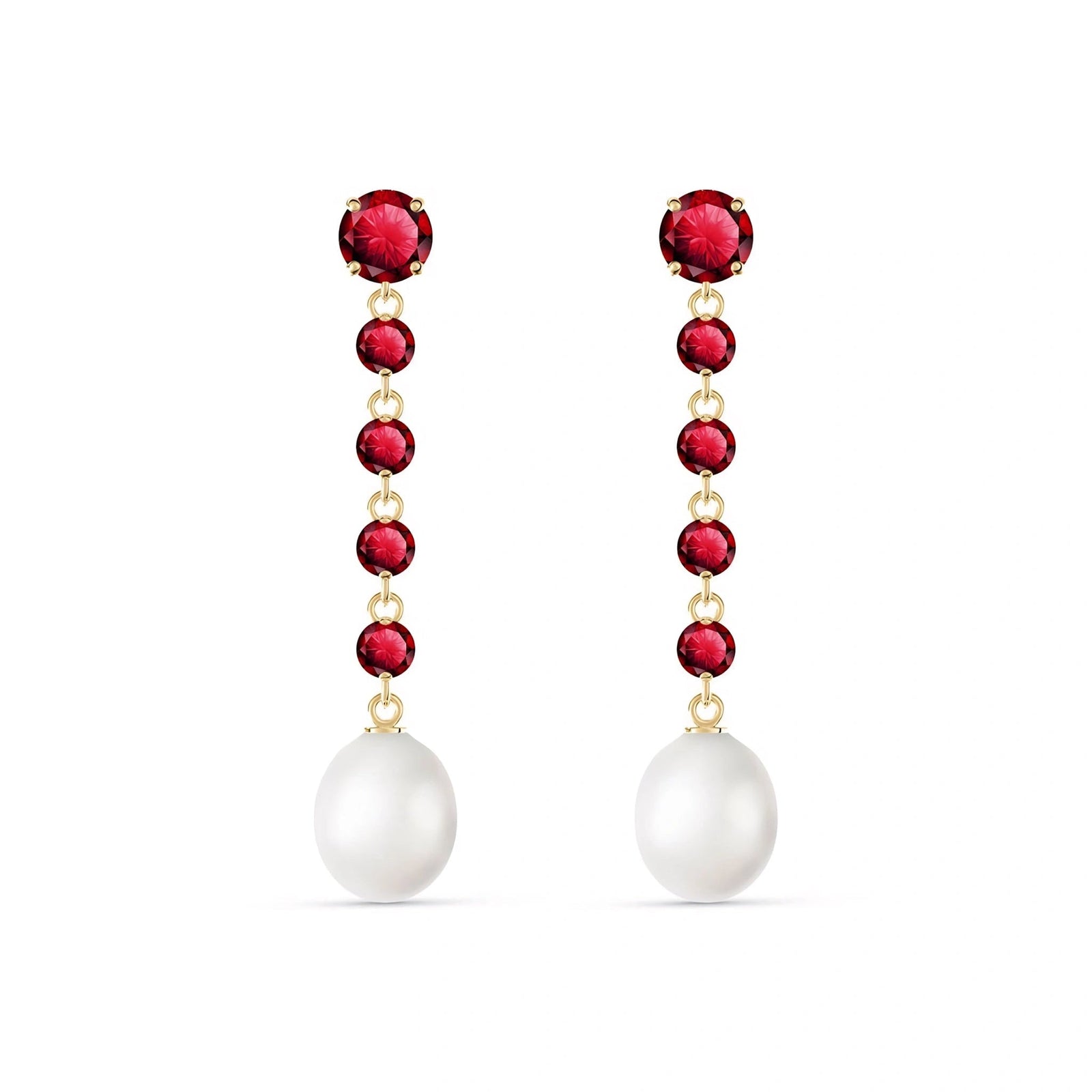 Yellow Gold Pearl & Ruby — Cristallina