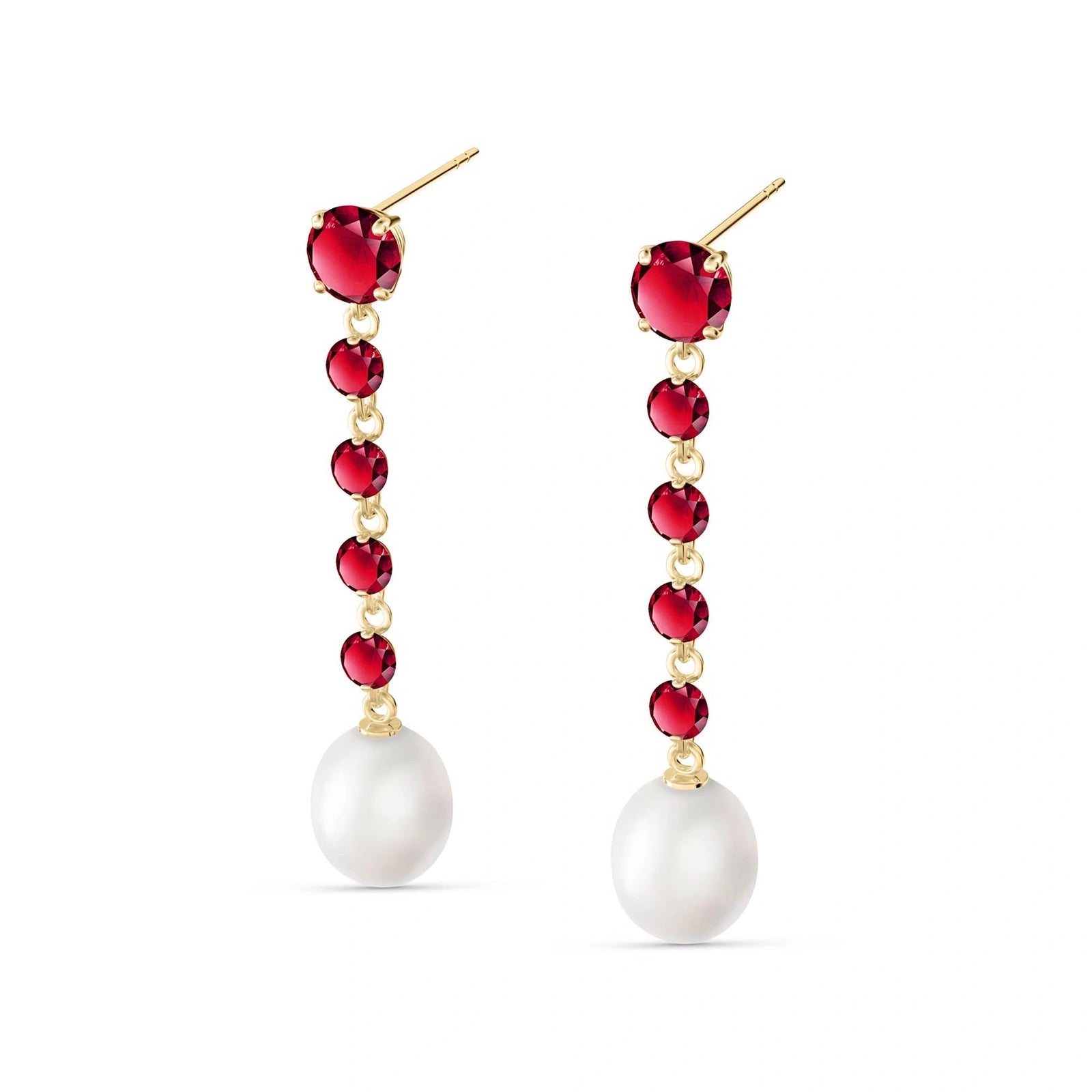 Yellow Gold Pearl & Ruby — Cristallina