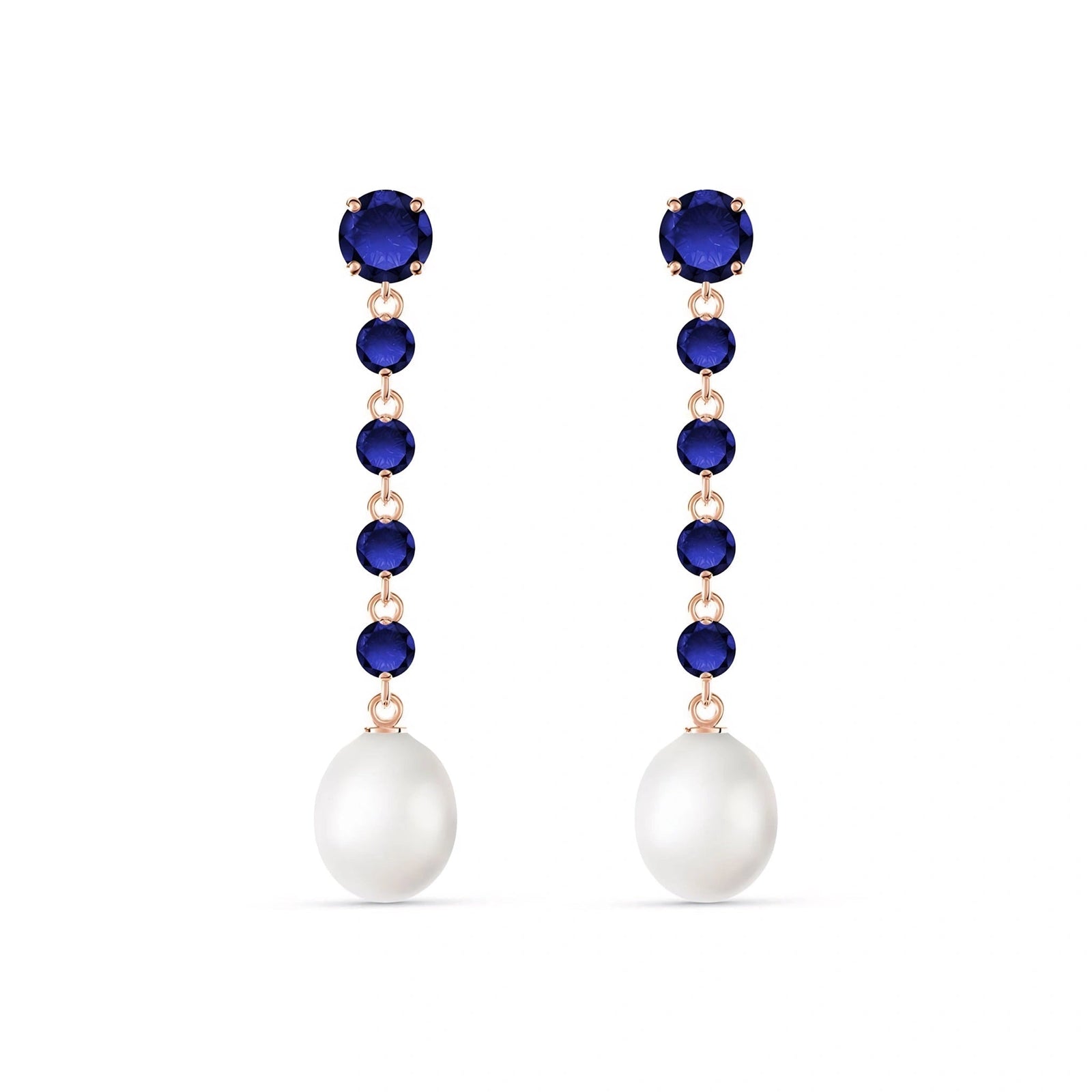 Rose Gold Pearl & Sapphire — Cristallina