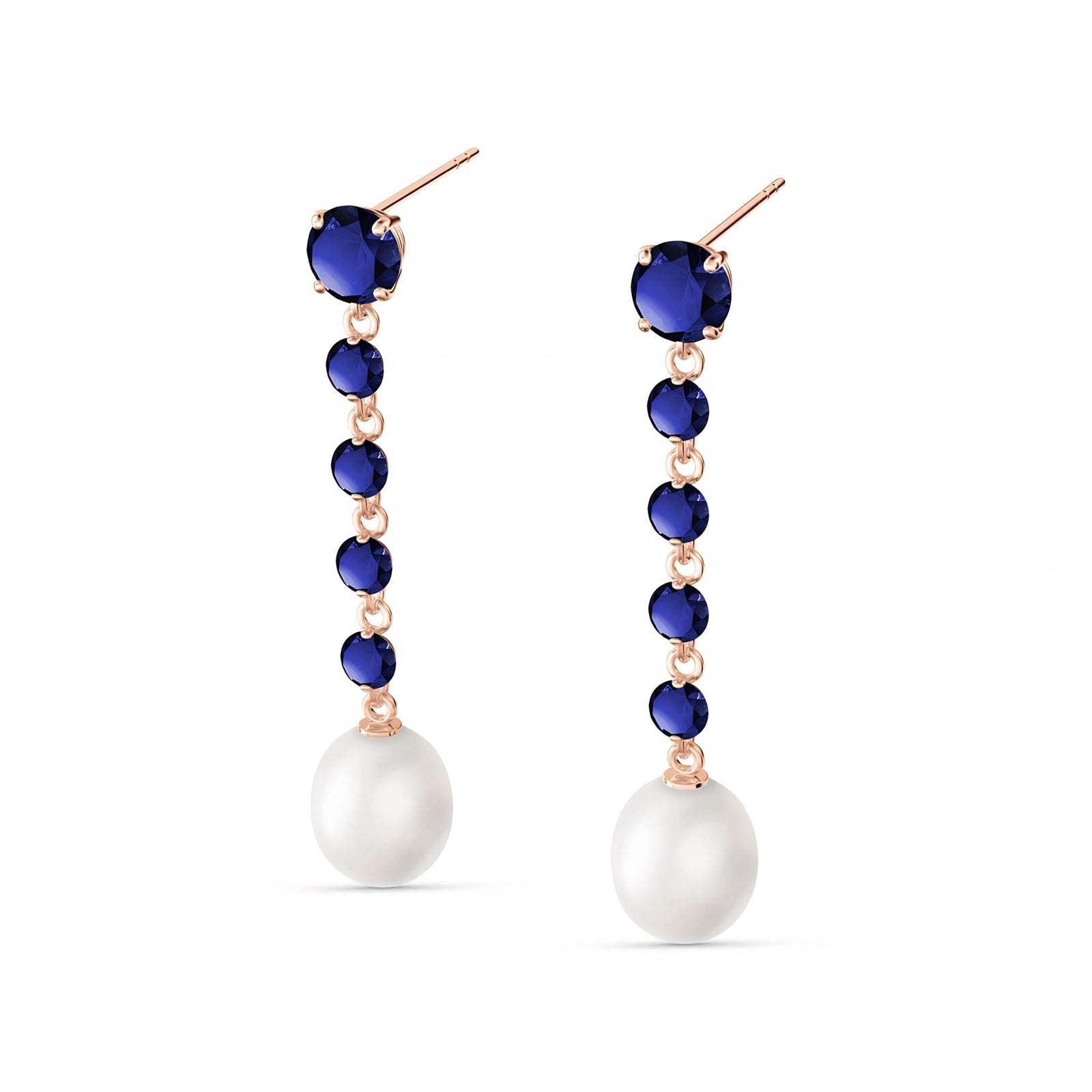 Rose Gold Pearl & Sapphire — Cristallina