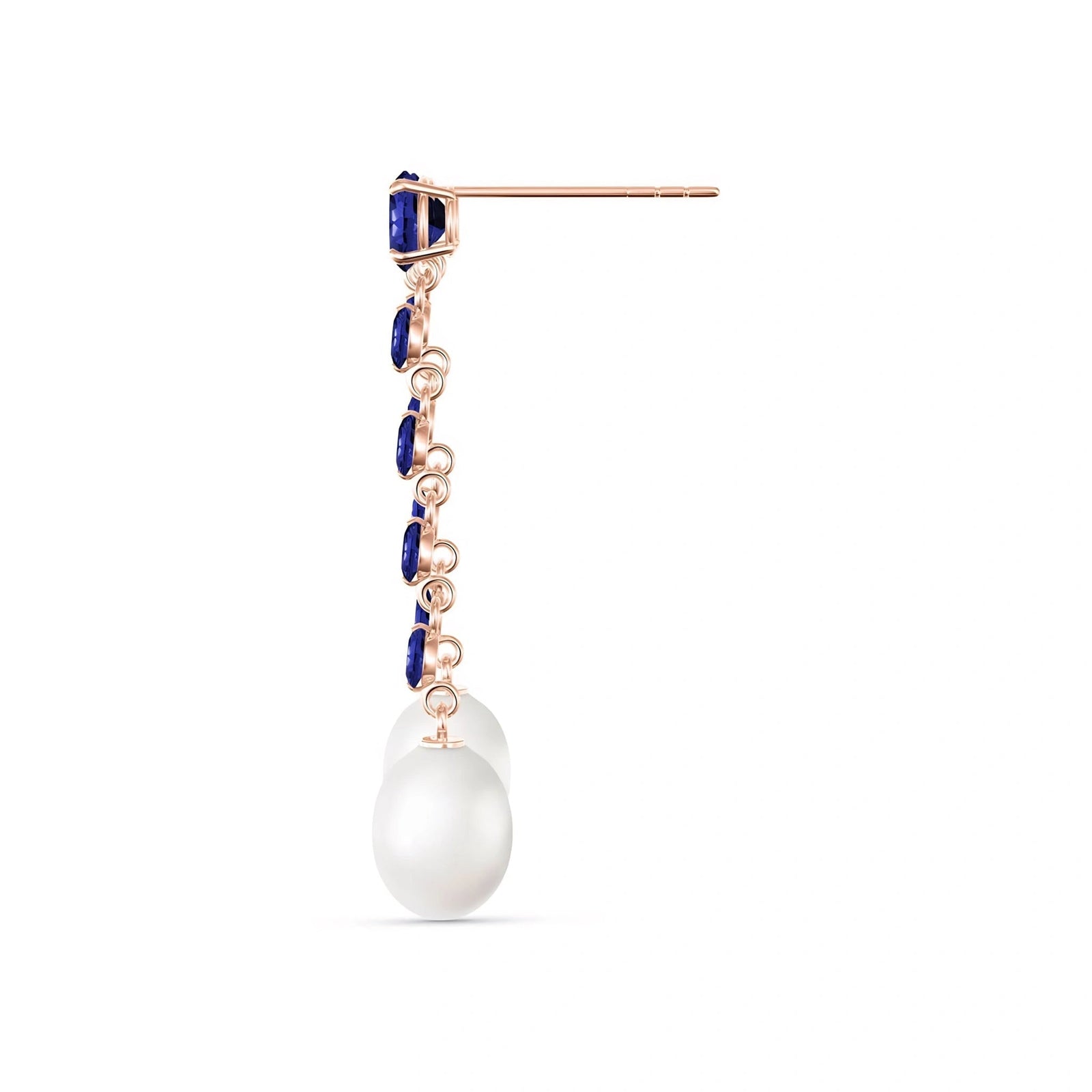 Rose Gold Pearl & Sapphire — Cristallina