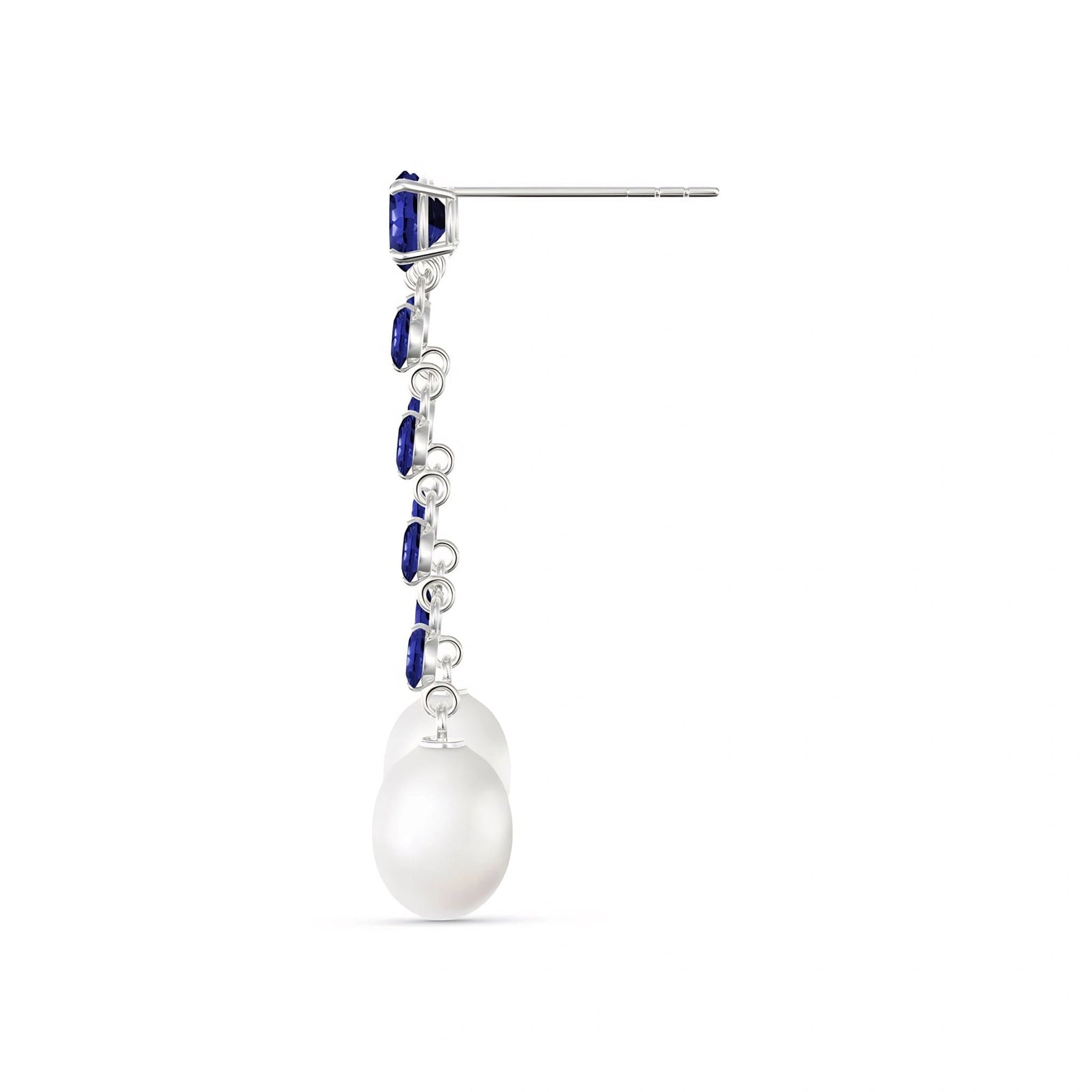 White Gold Pearl & Sapphire — Cristallina
