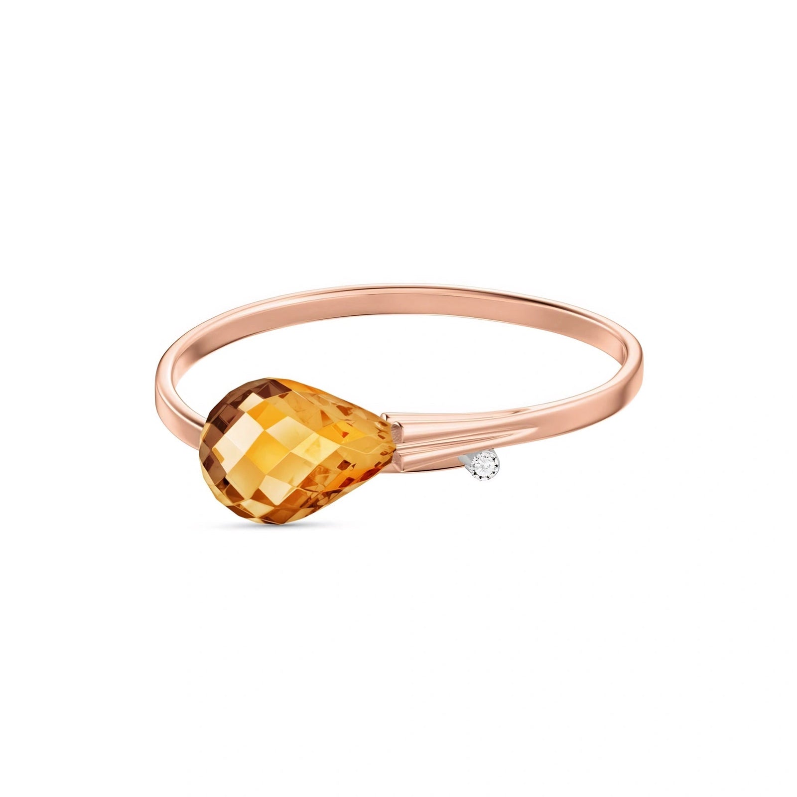 Rose Gold Citrine & Diamond — Editta