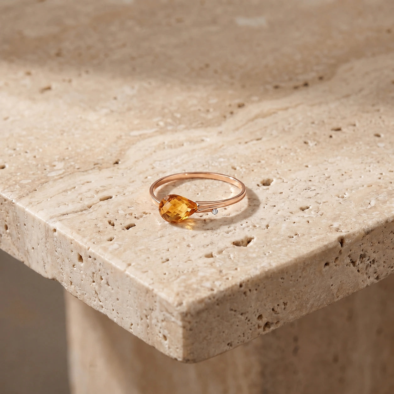 Rose Gold Citrine & Diamond — Editta