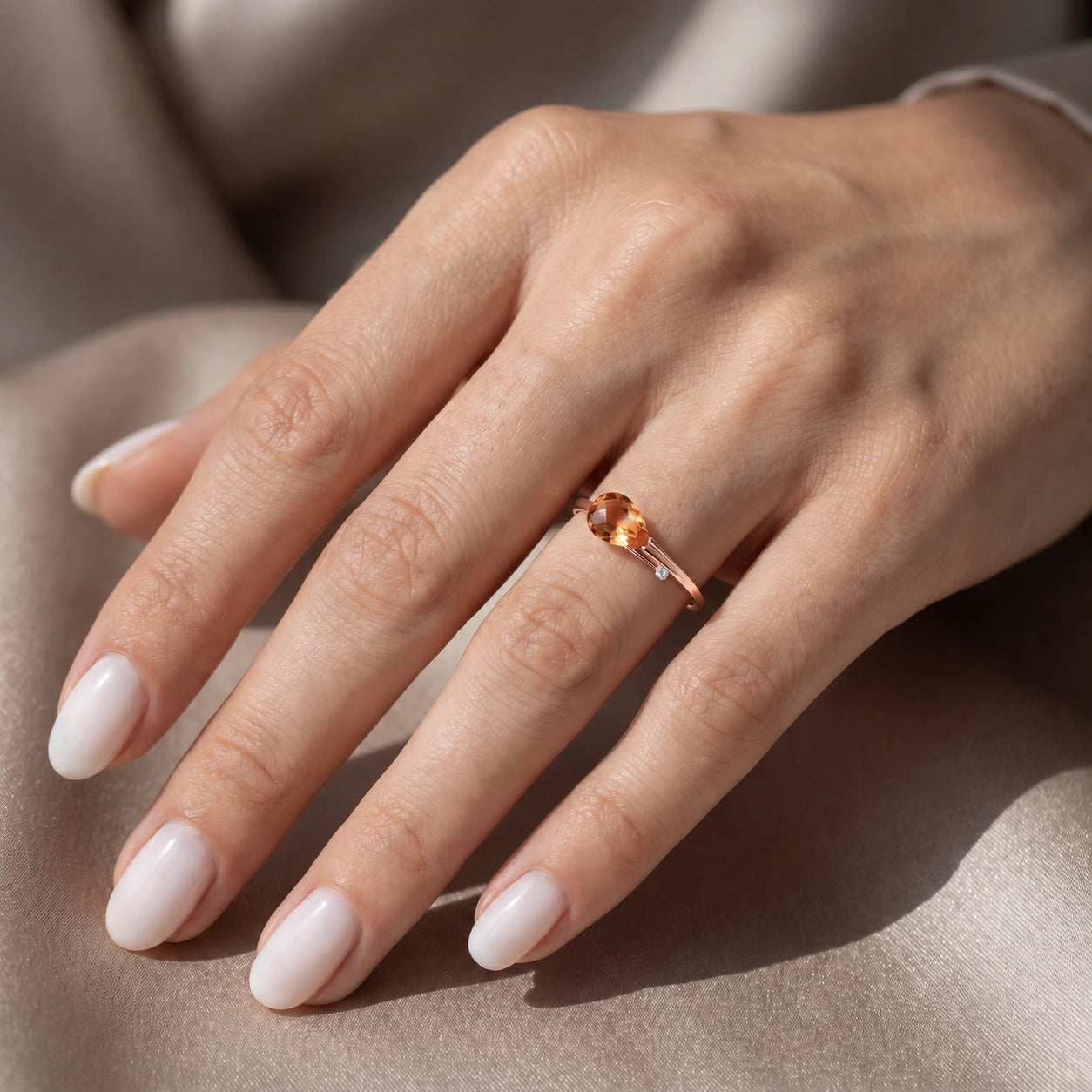 Rose Gold Citrine & Diamond — Editta