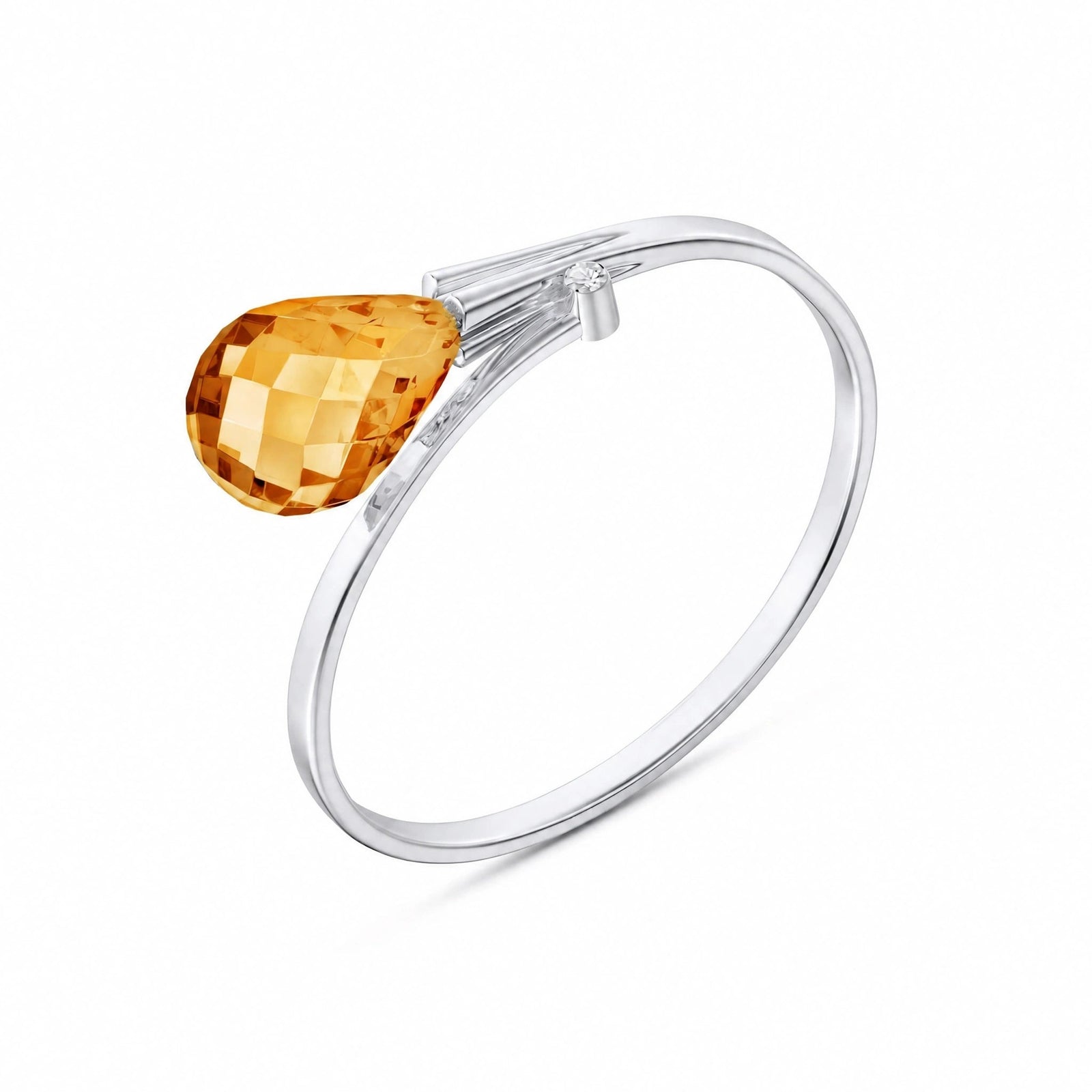 White Gold Citrine & Diamond — Editta