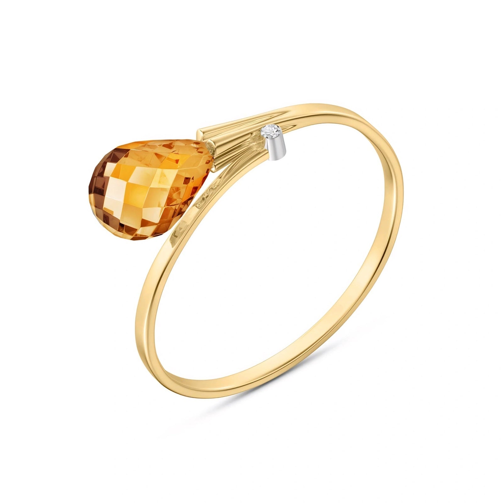 Yellow Gold Citrine & Diamond — Editta