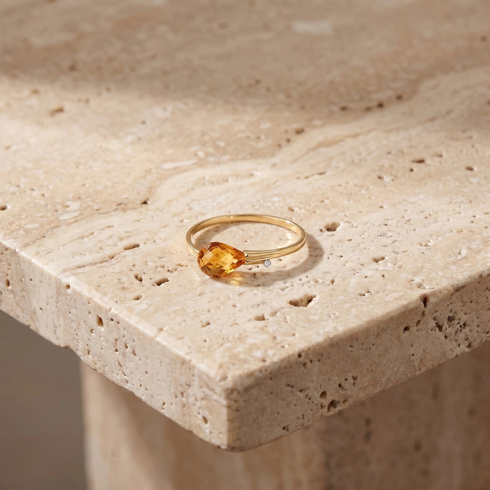 Yellow Gold Citrine & Diamond — Editta