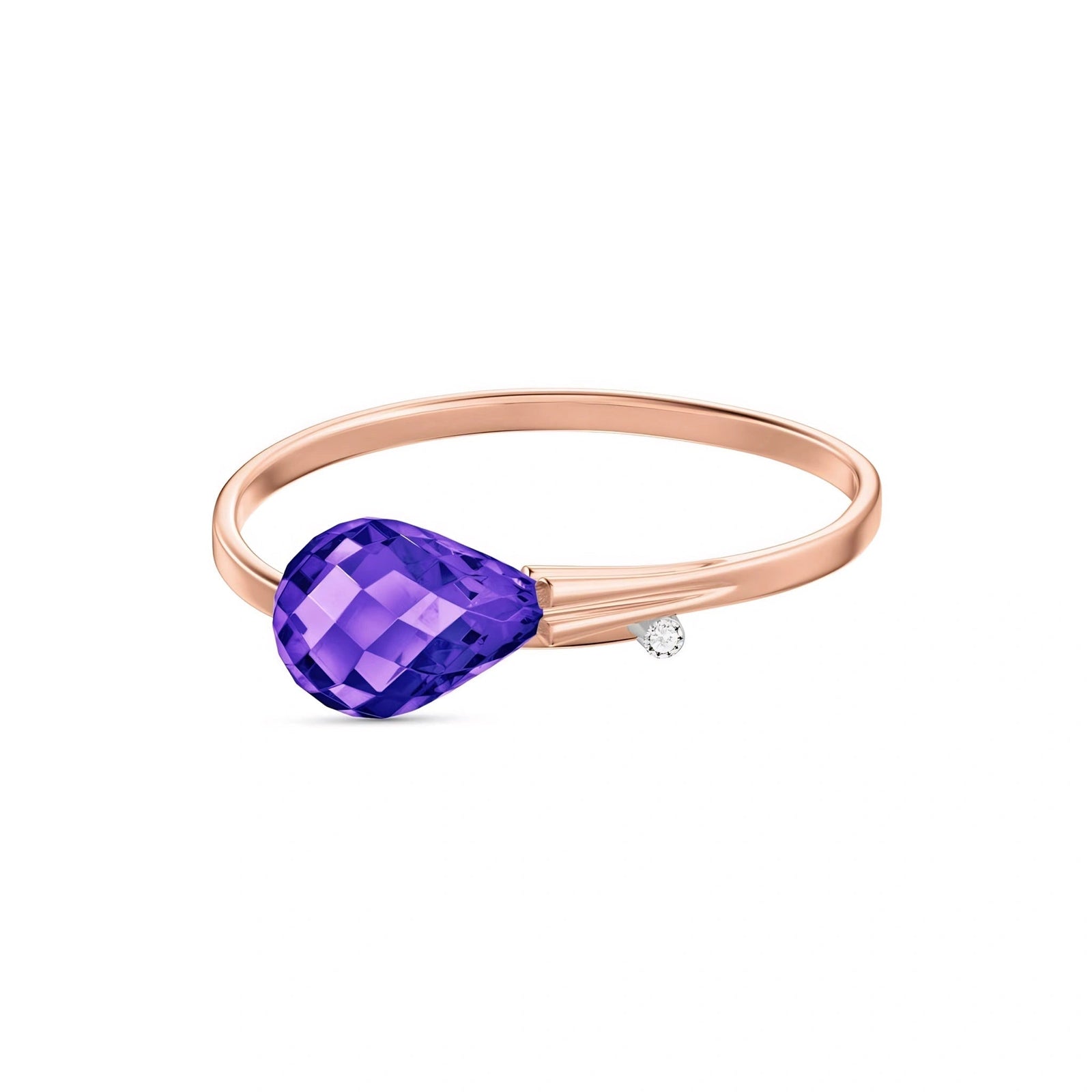 Rose Gold Diamond & Amethyst — Editta