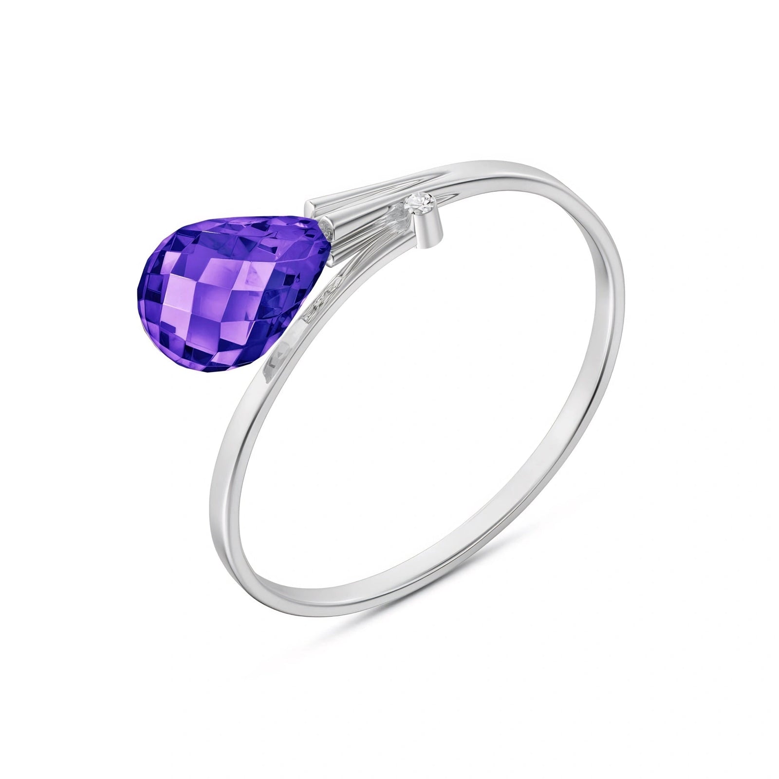 White Gold Diamond & Amethyst — Editta