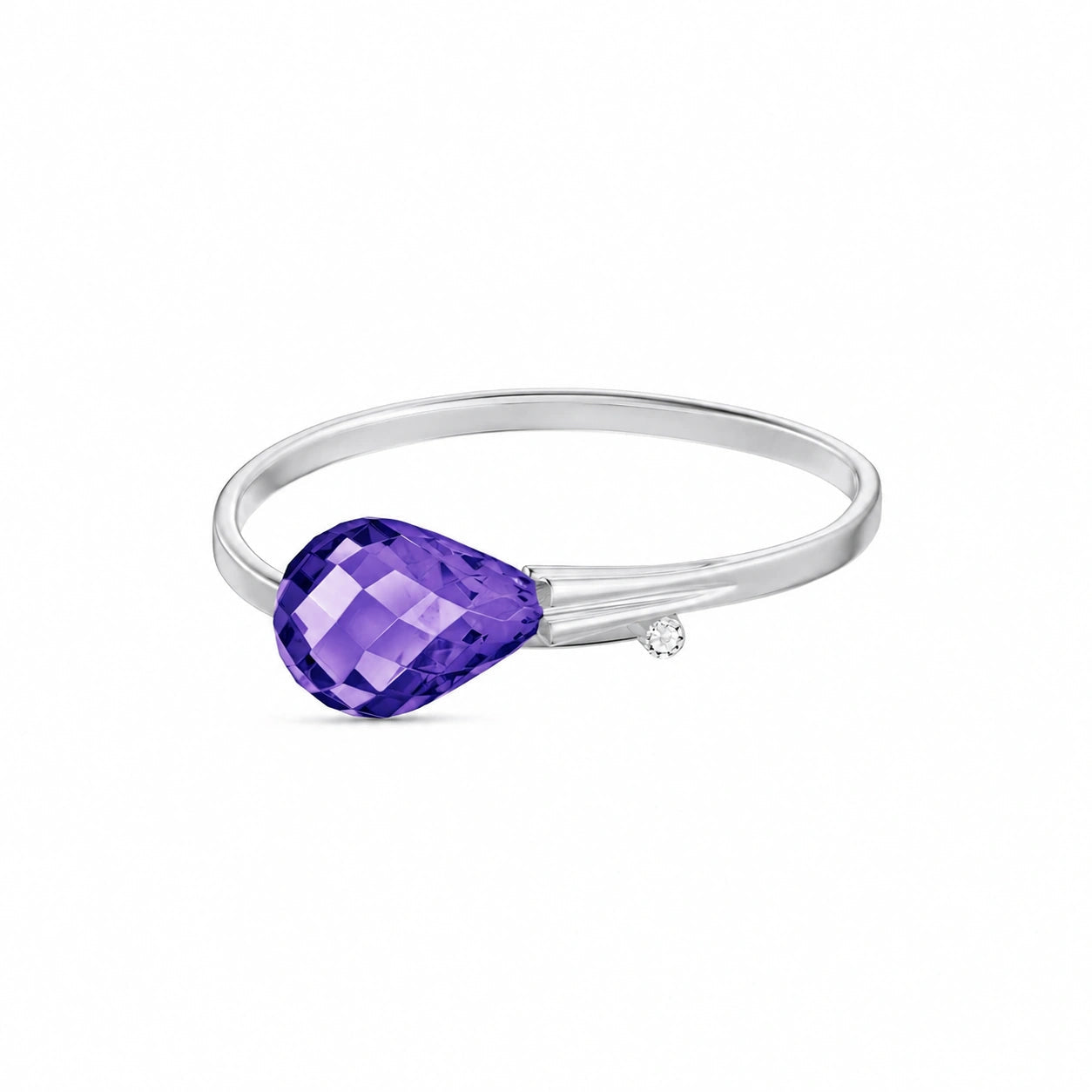 White Gold Diamond & Amethyst — Editta
