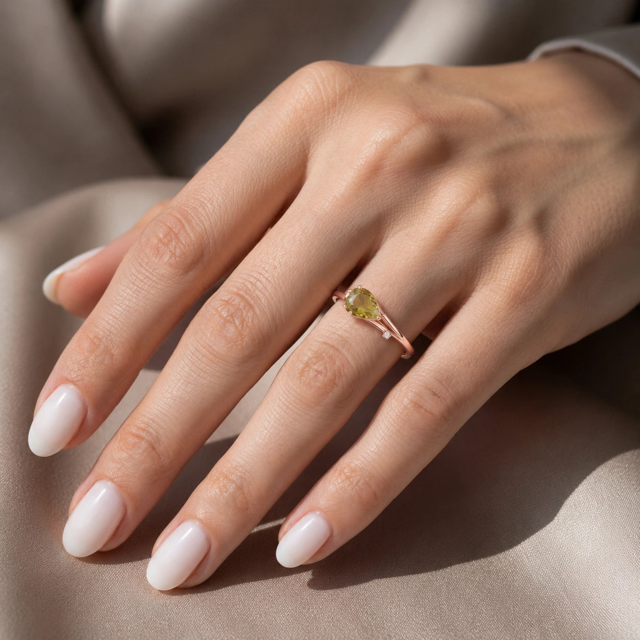 Rose Gold Diamond & Peridot — Editta