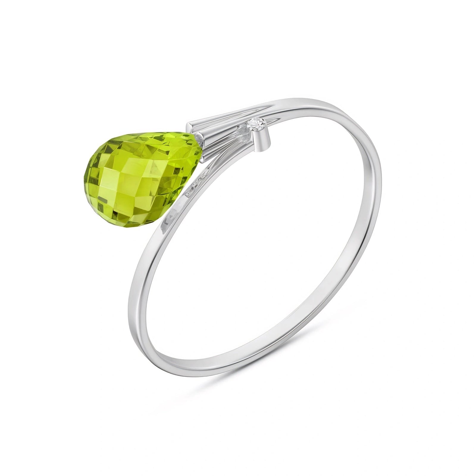 White Gold Diamond & Peridot — Editta