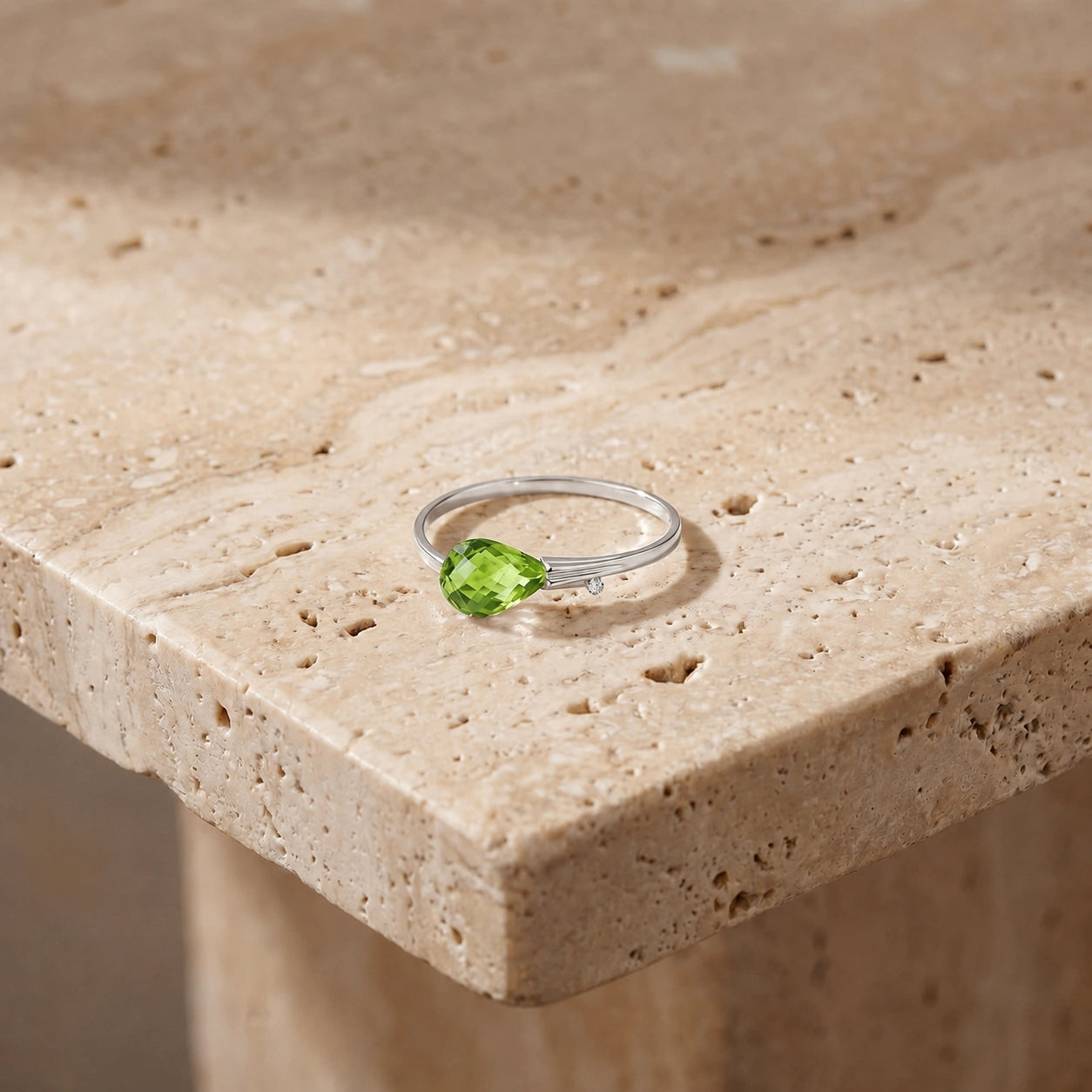 White Gold Diamond & Peridot — Editta
