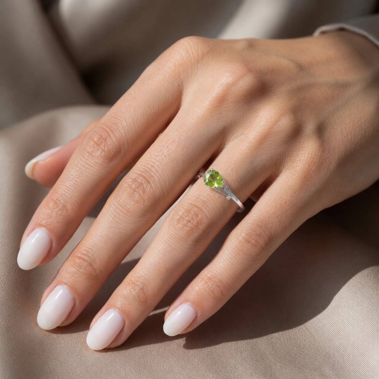 White Gold Diamond & Peridot — Editta