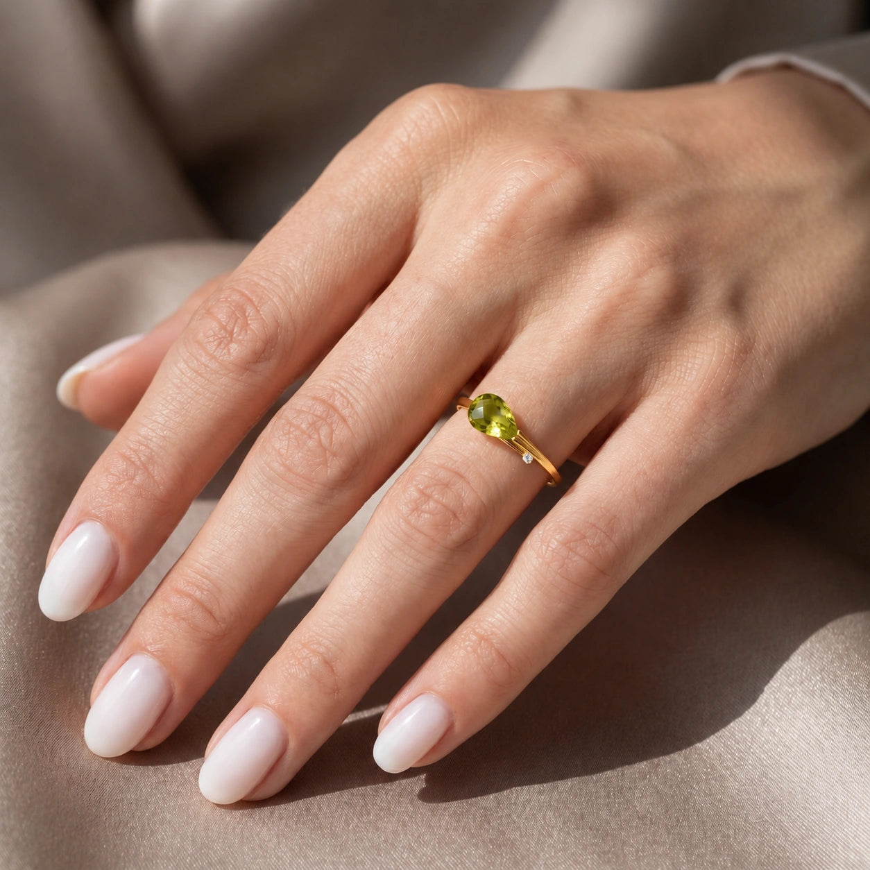 Yellow Gold Diamond & Peridot — Editta