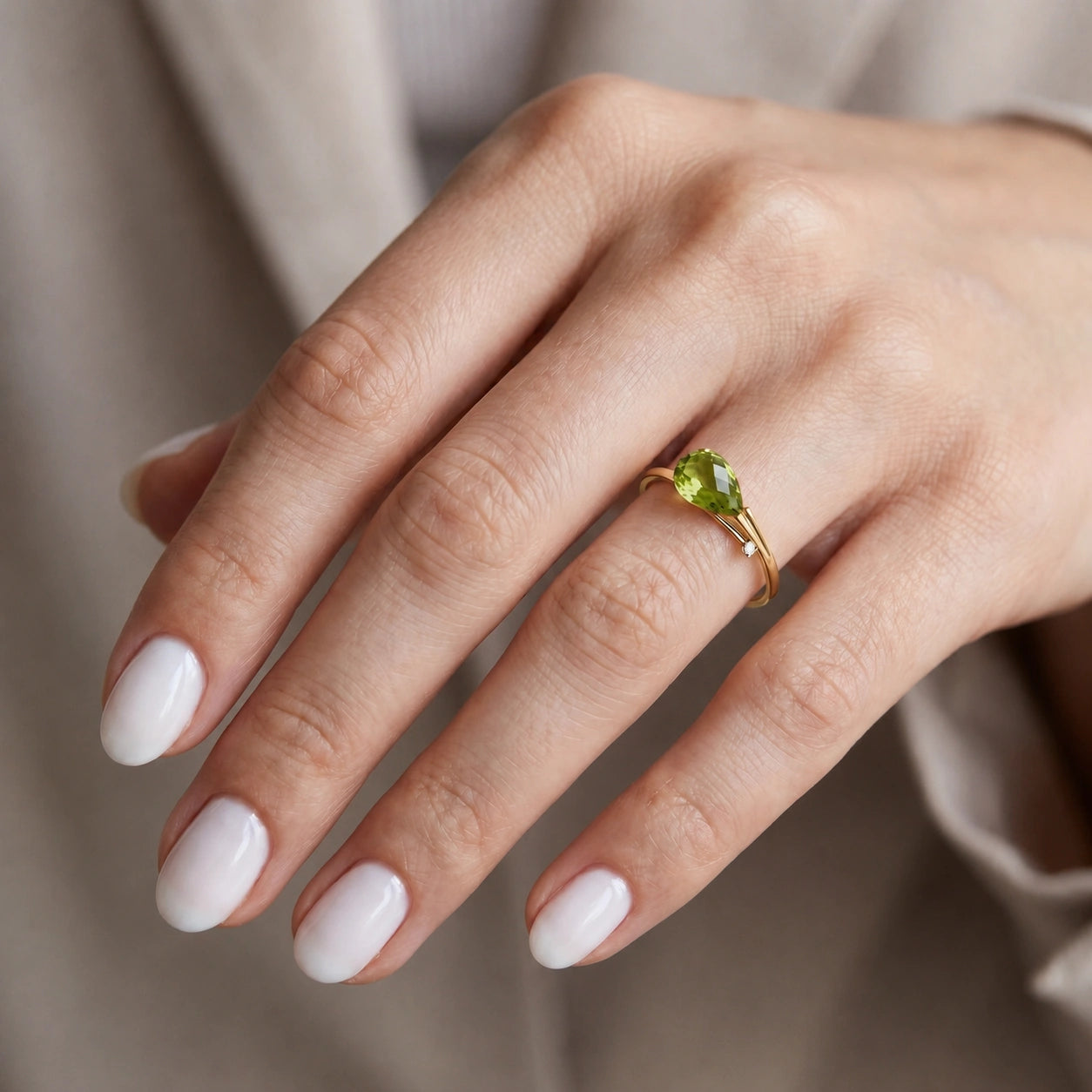 Yellow Gold Diamond & Peridot — Editta